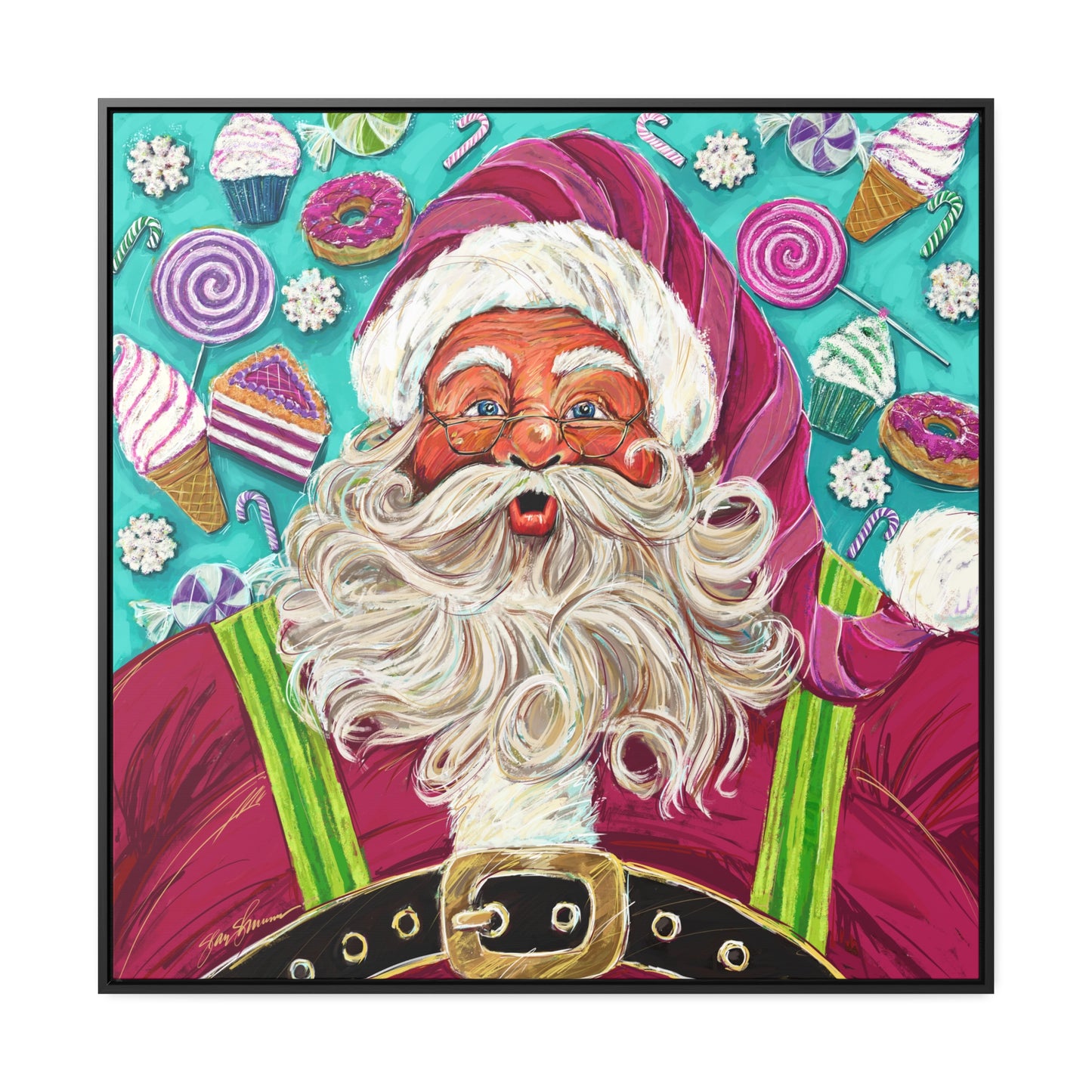 Candy Claus Canvas Giclee
