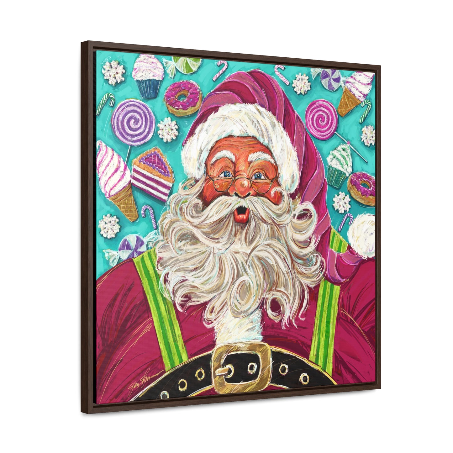 Candy Claus Canvas Giclee