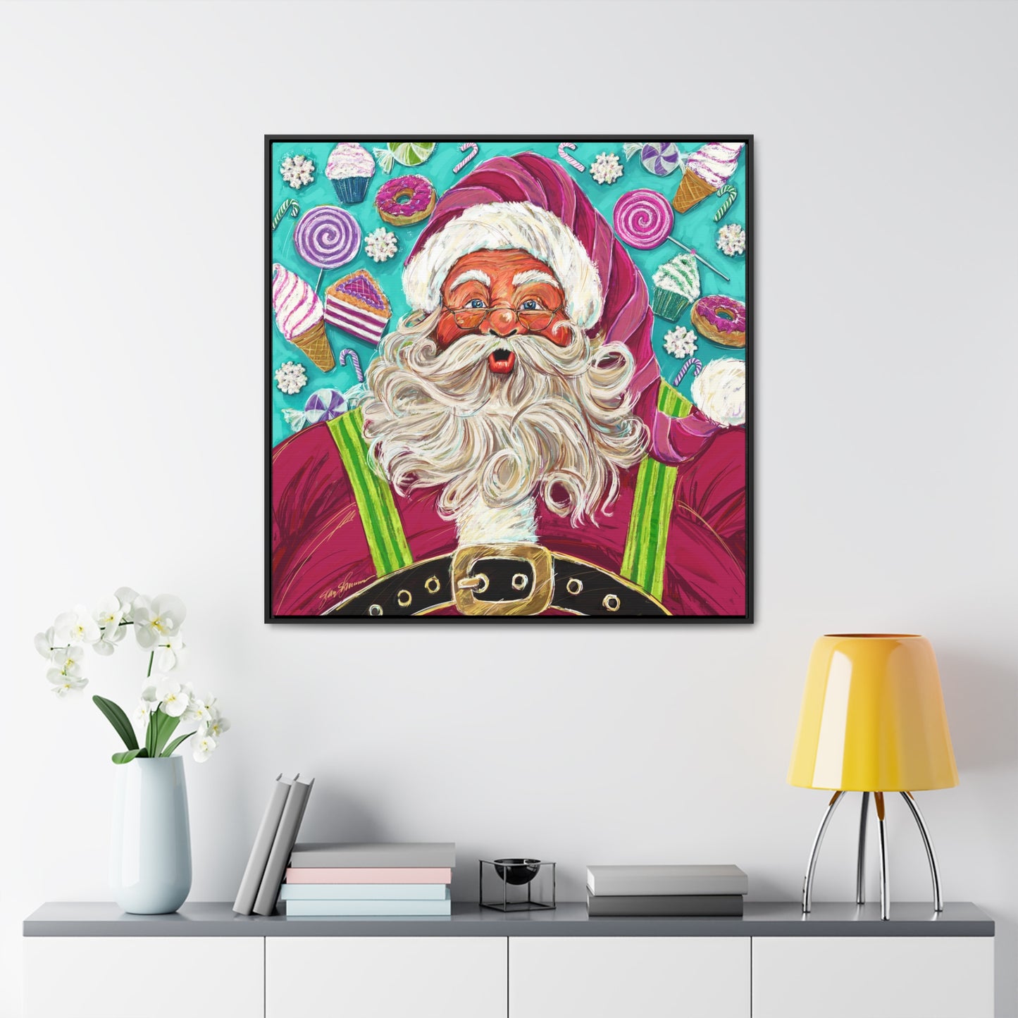 Candy Claus Canvas Giclee