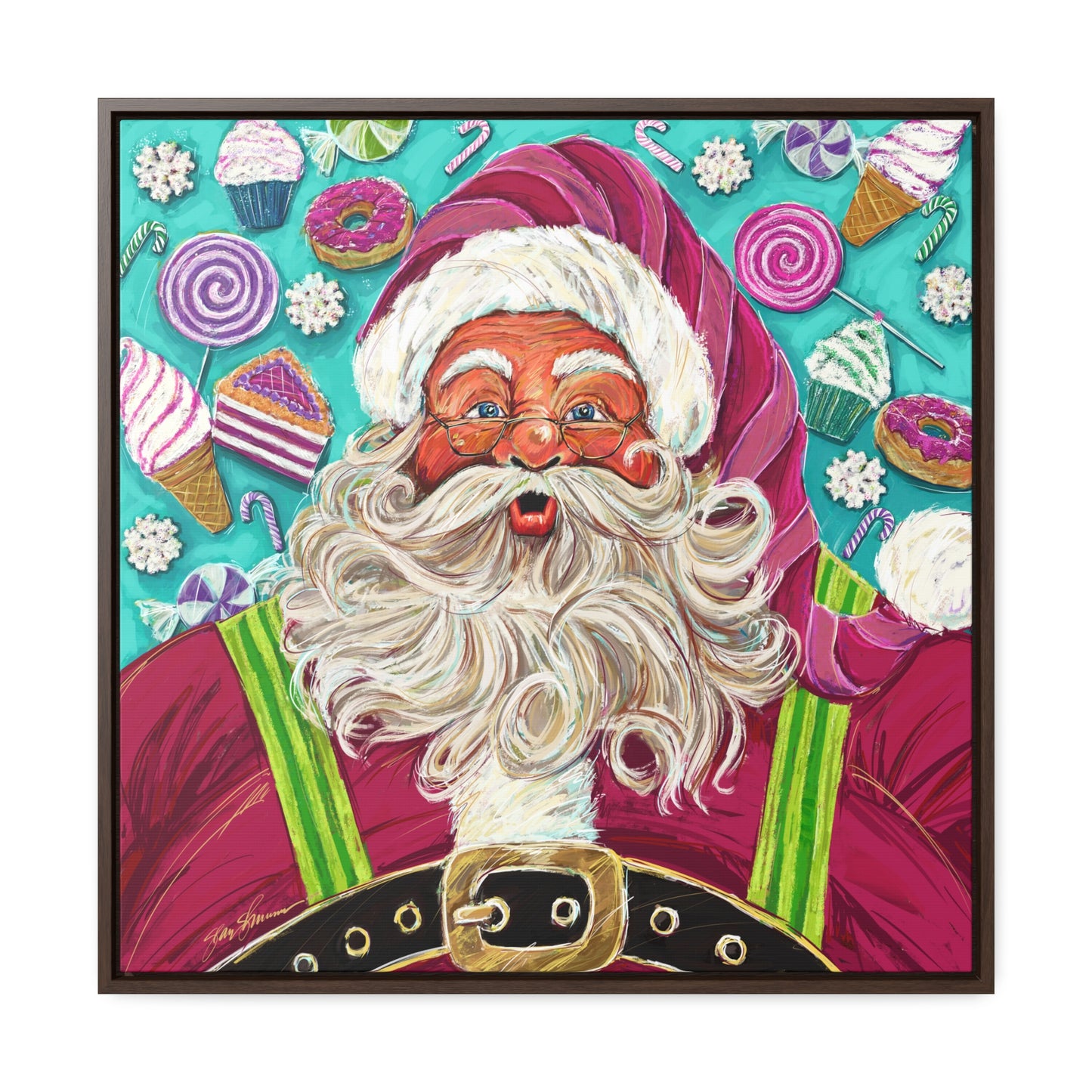 Candy Claus Canvas Giclee
