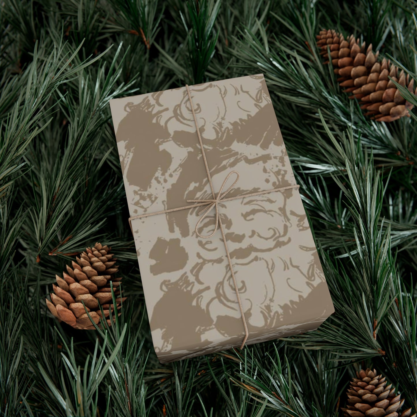 Natural Santa Gift Wrap Paper