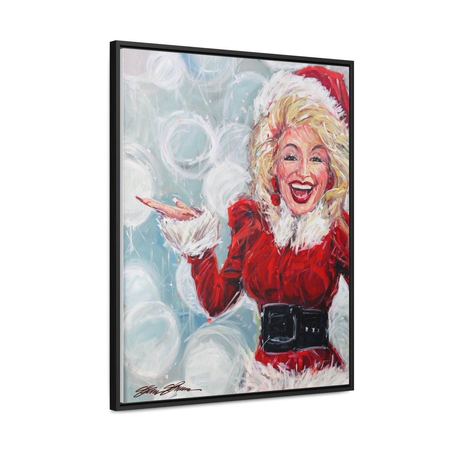 Dolly Christmas Framed Canvas