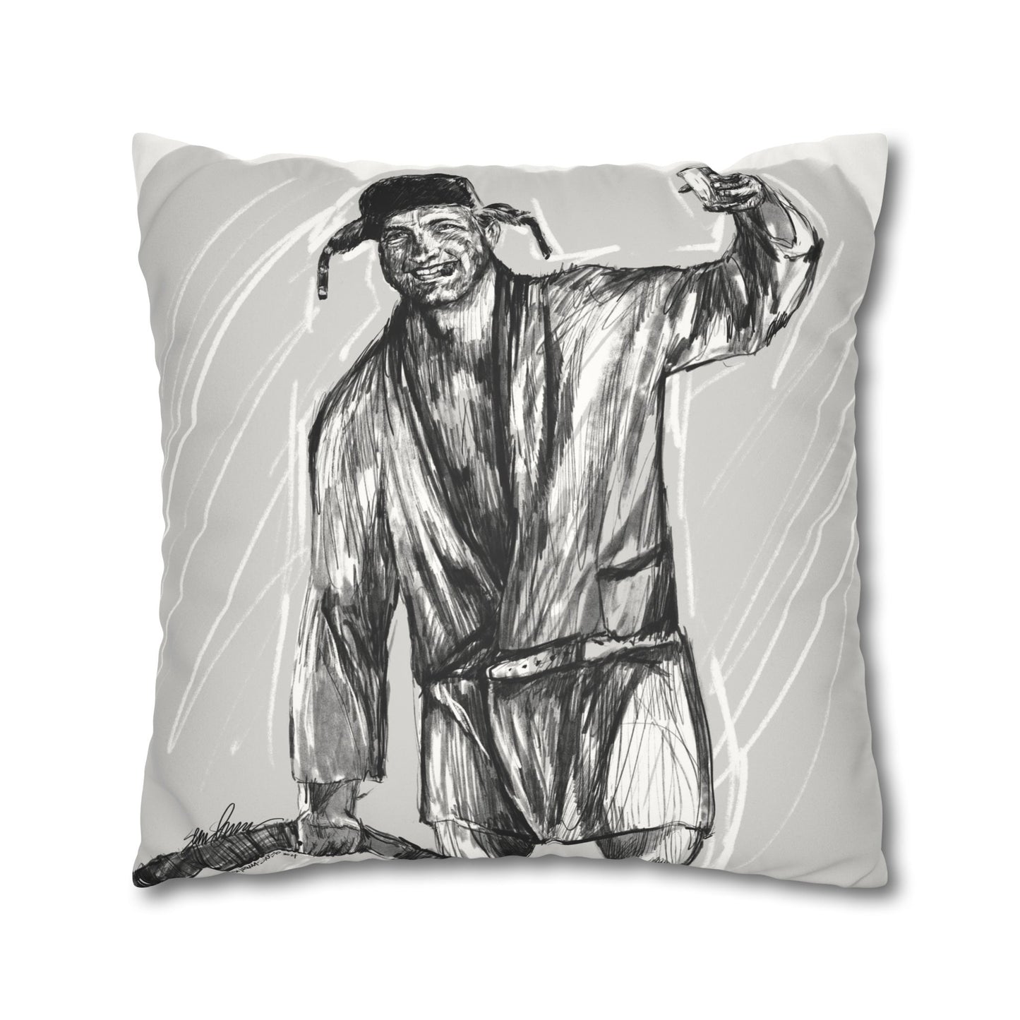 Clark / Cousin Eddie Faux Suede Pillow Case (no insert)