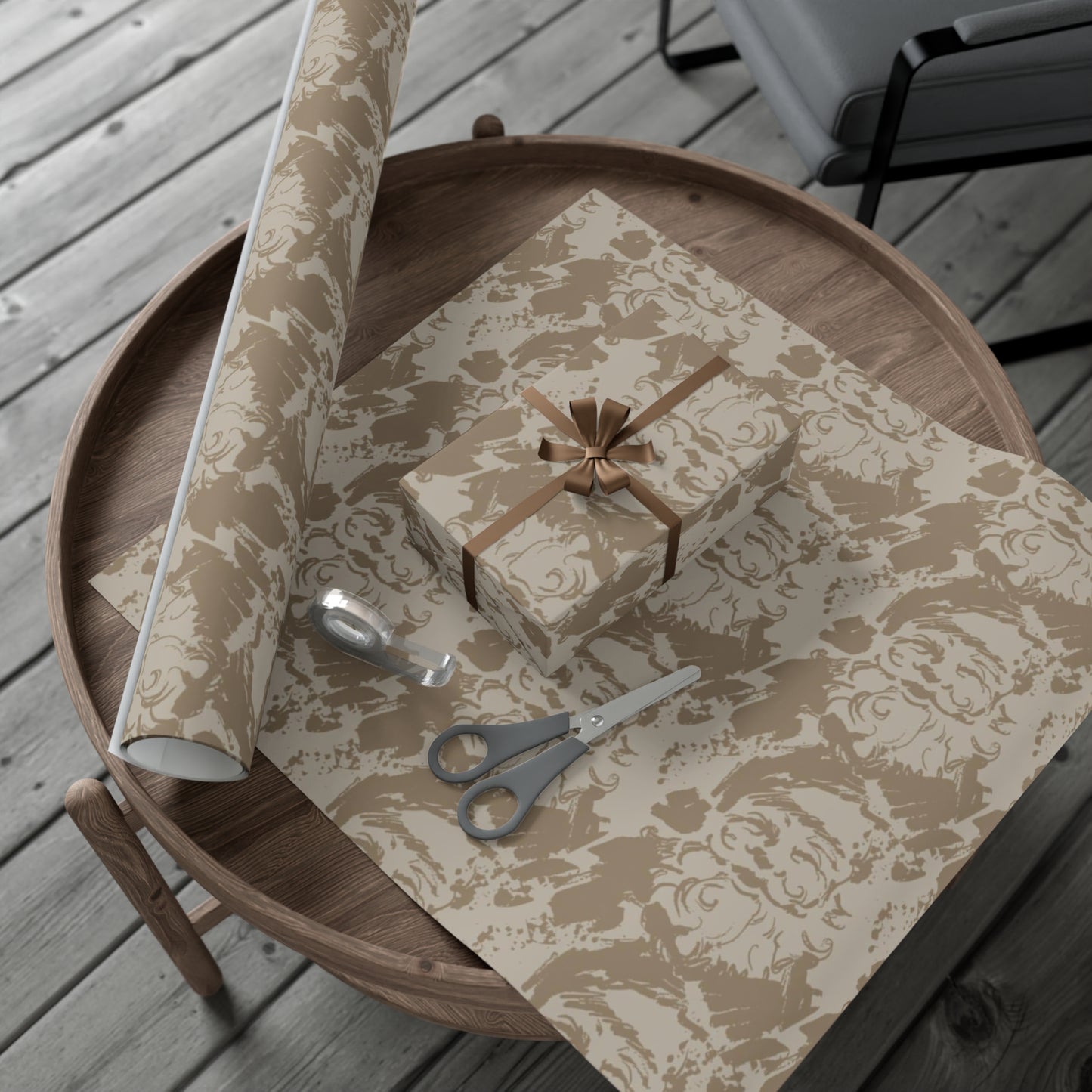 Natural Santa Gift Wrap Paper