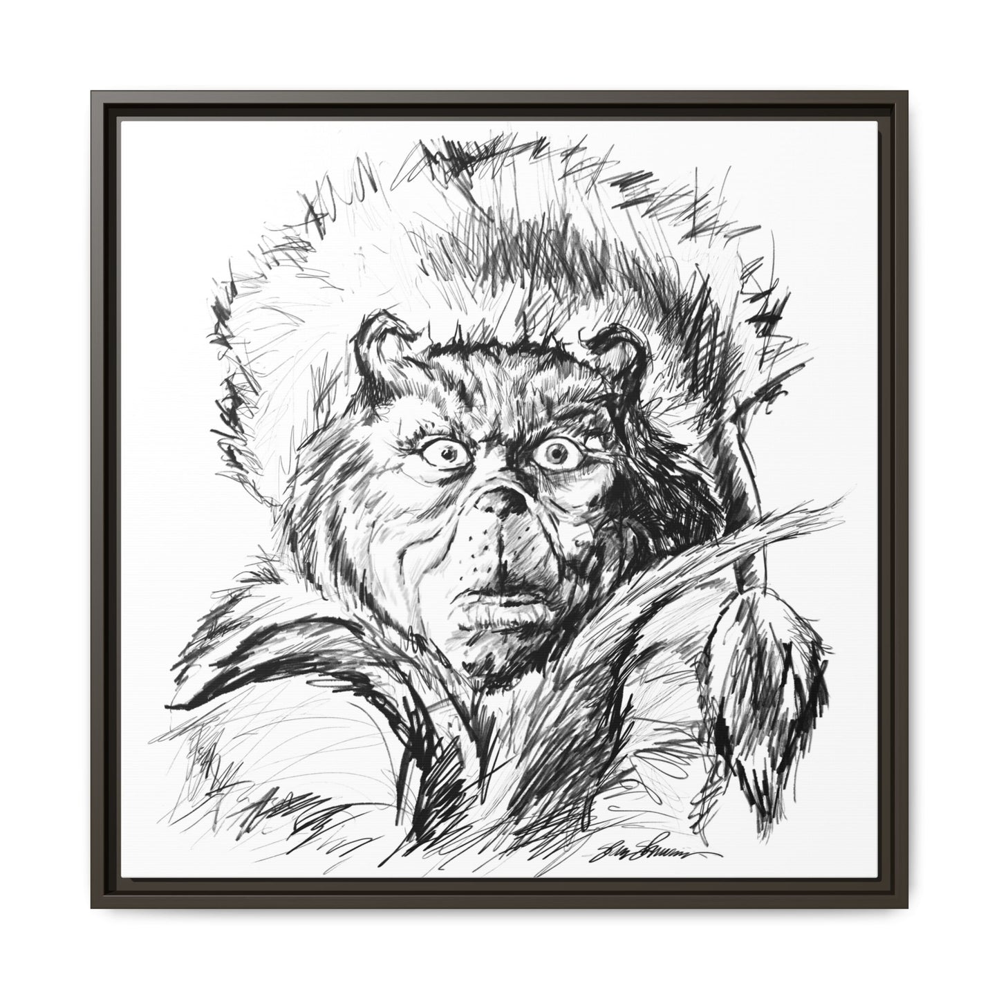 Grinch Sketch on Canvas (print)