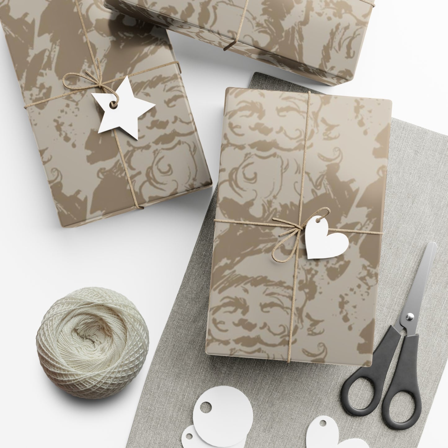 Natural Santa Gift Wrap Paper