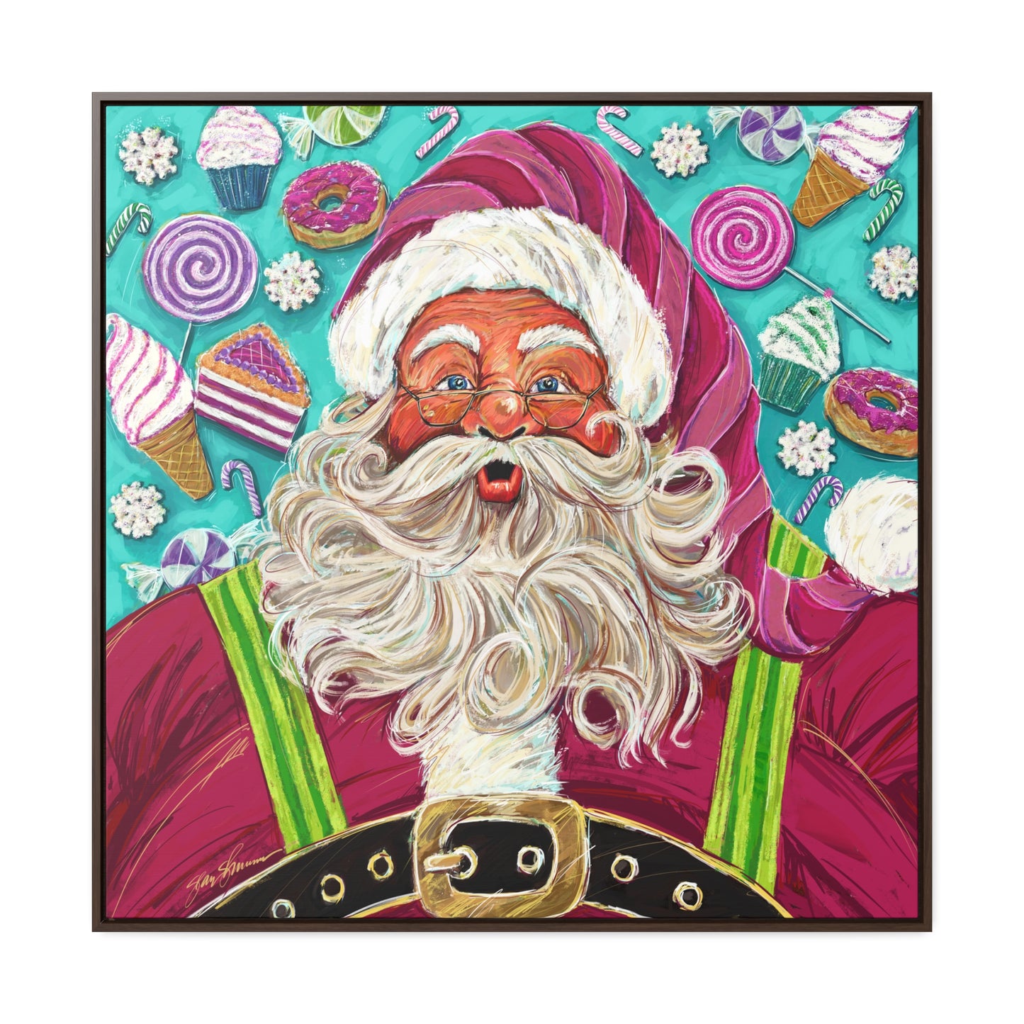 Candy Claus Canvas Giclee
