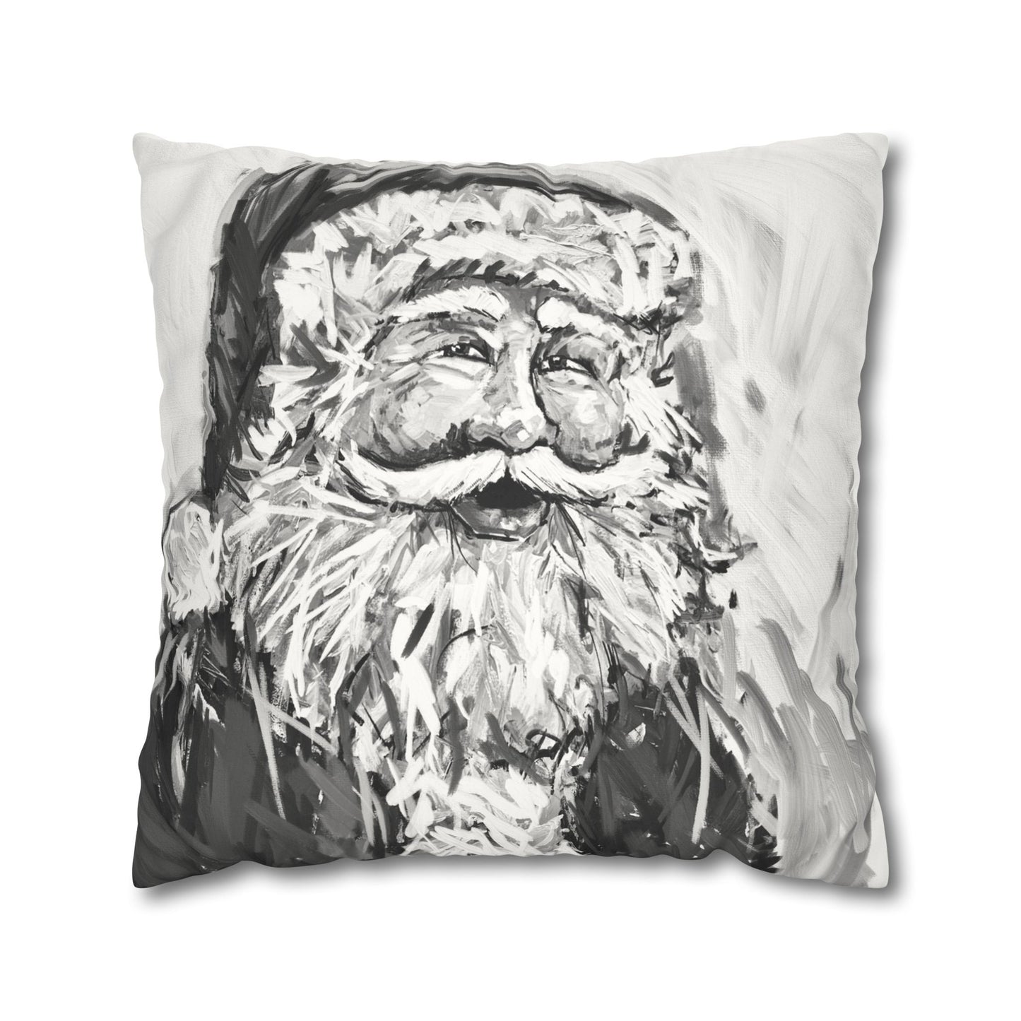 St. Nick Faux Suede Pillow Case (no insert) BW
