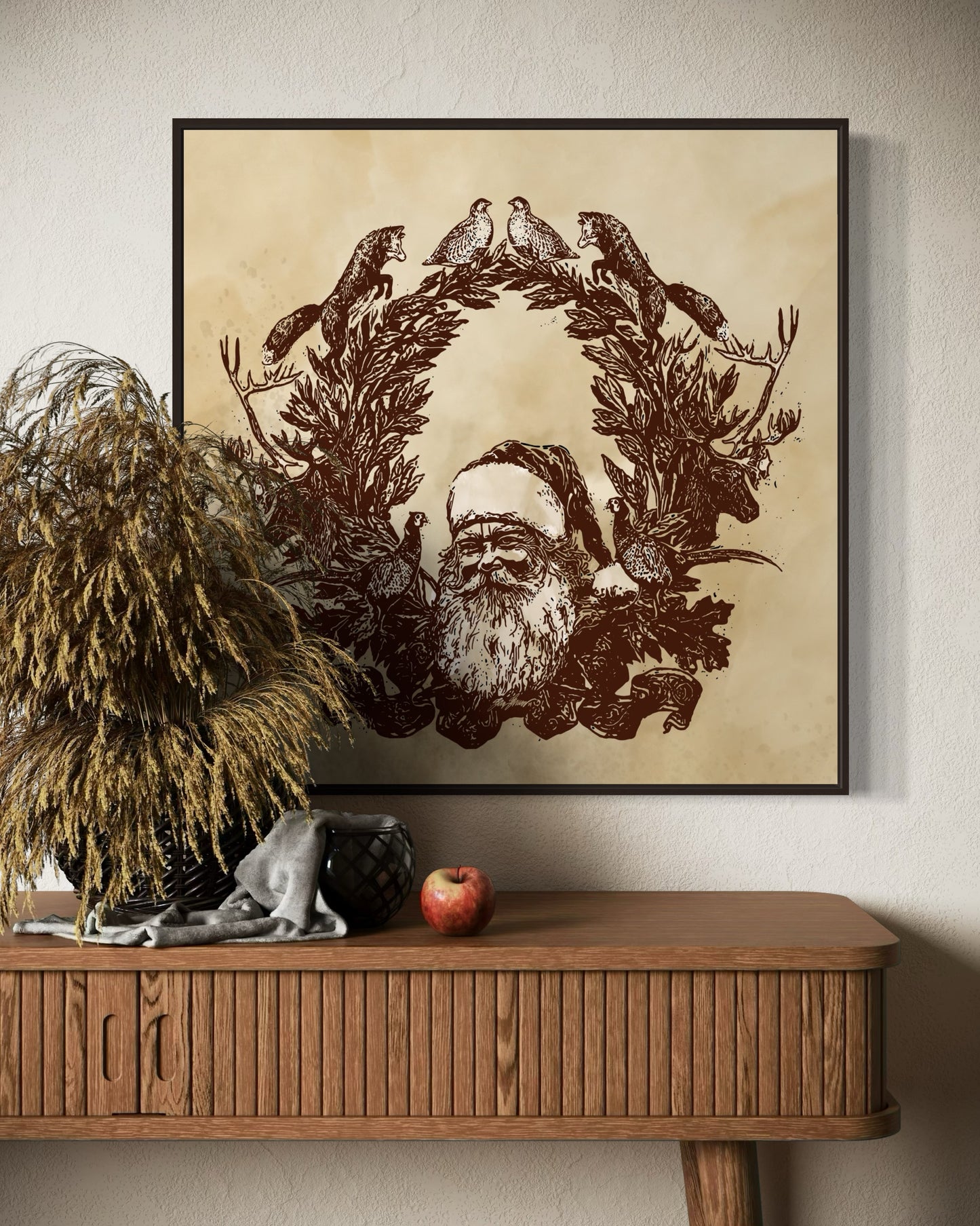 Framed Canvas Woodland Print