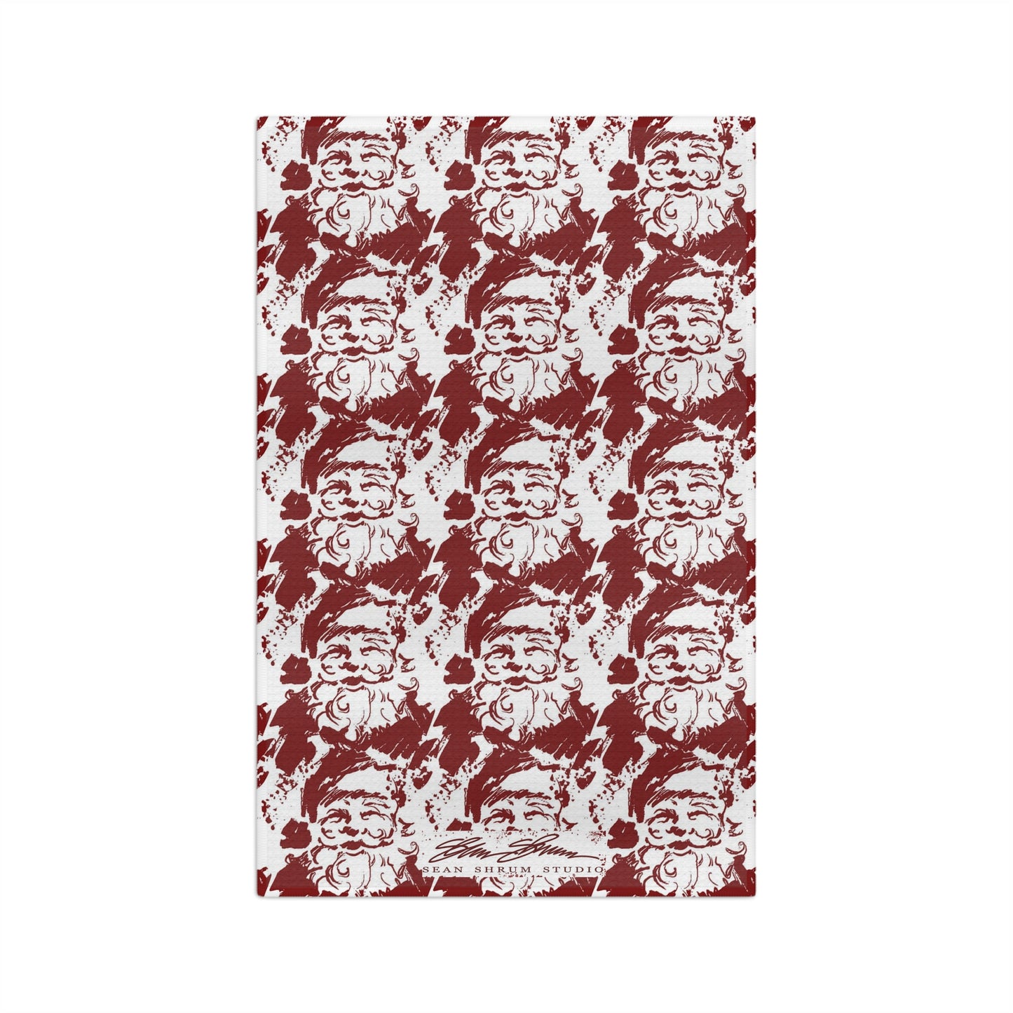 Tea Towel Santa Red