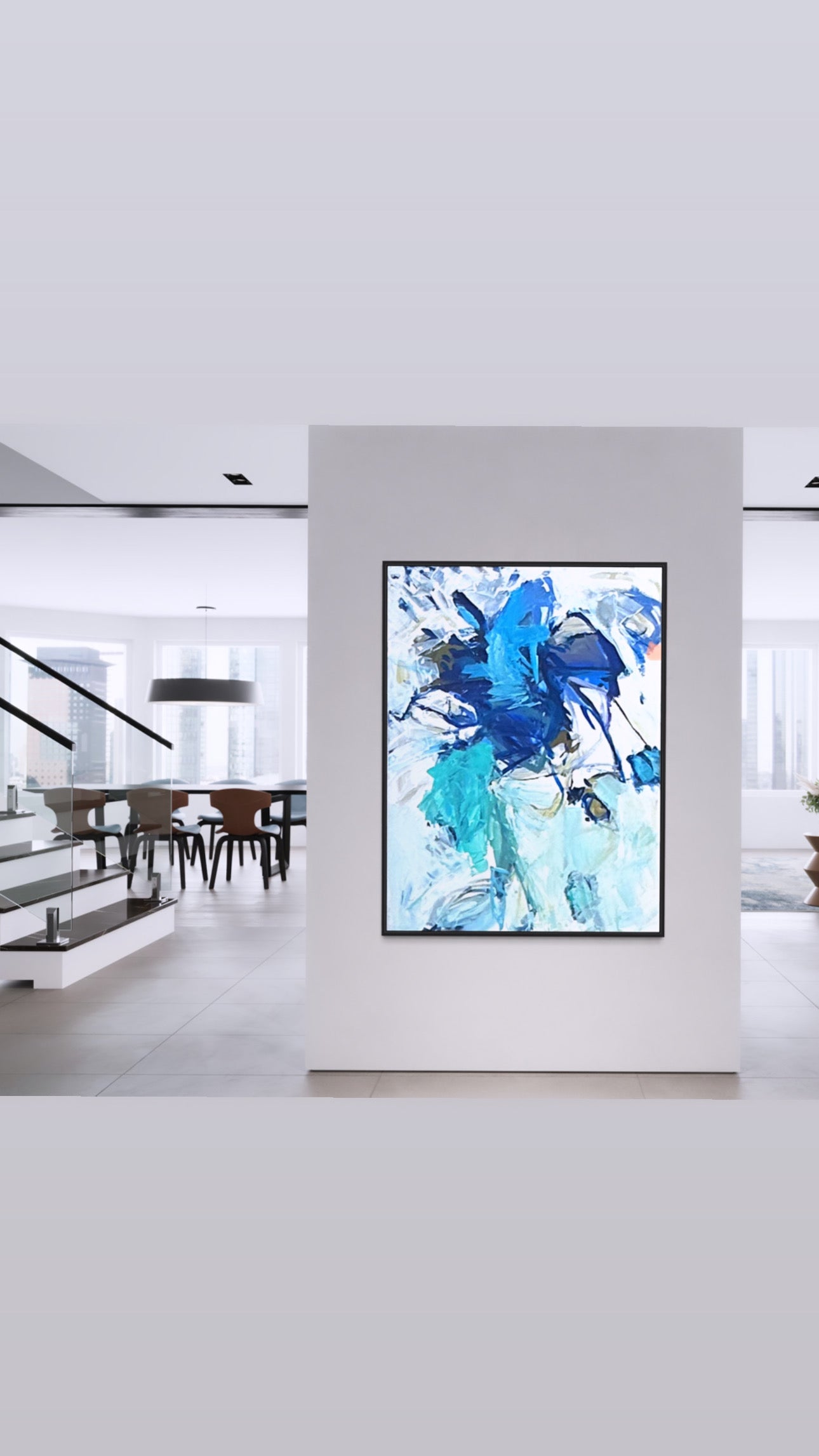 36x48” Blue Abstract I