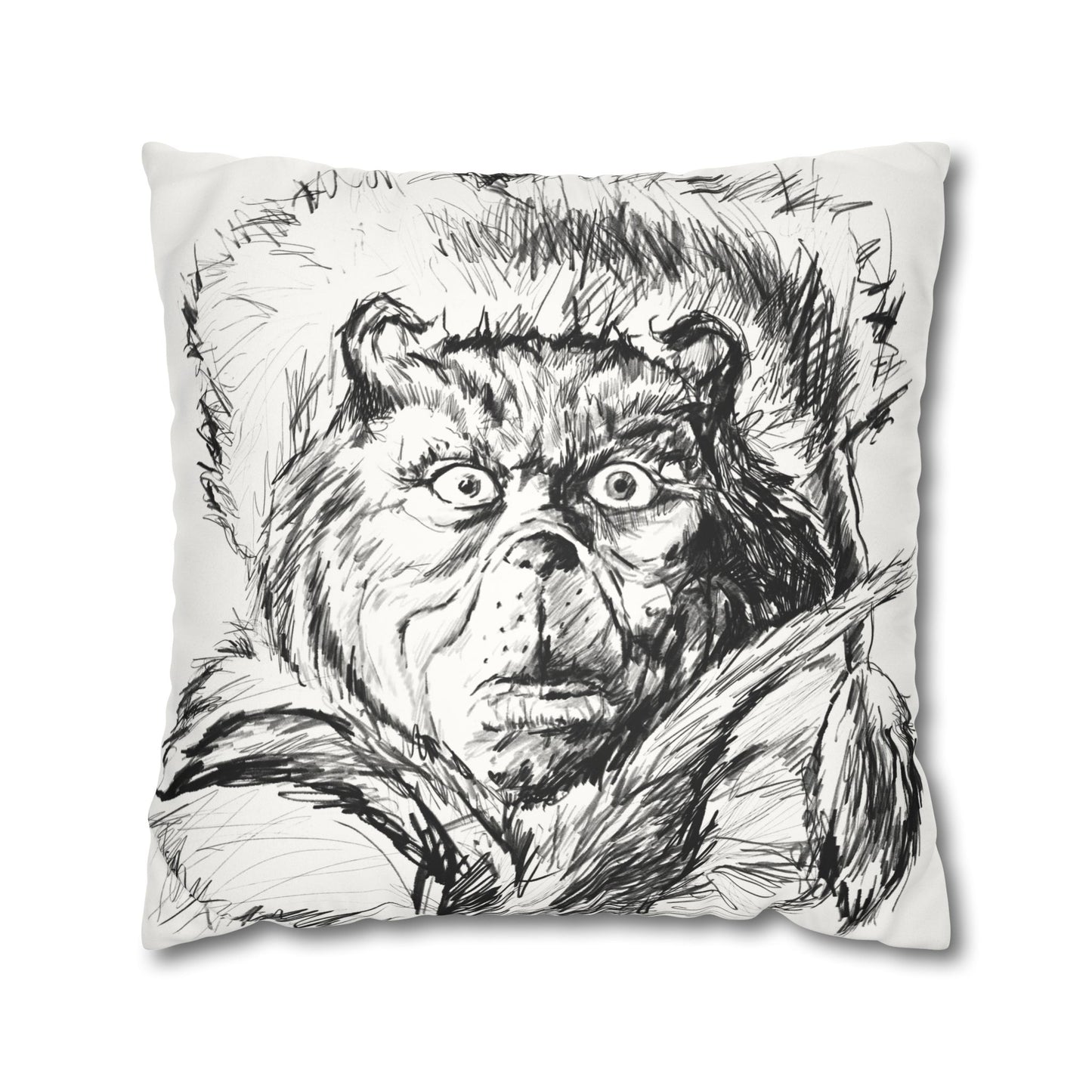 Grinch Faux Suede Pillow Case (no insert)