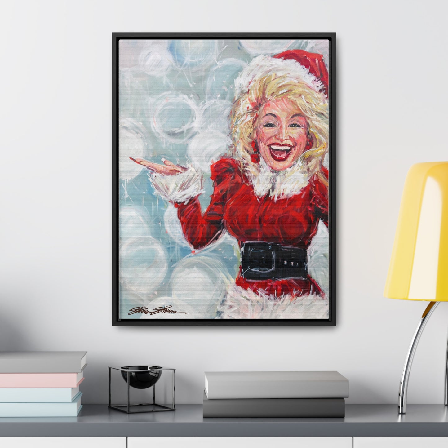 Dolly Christmas Framed Canvas