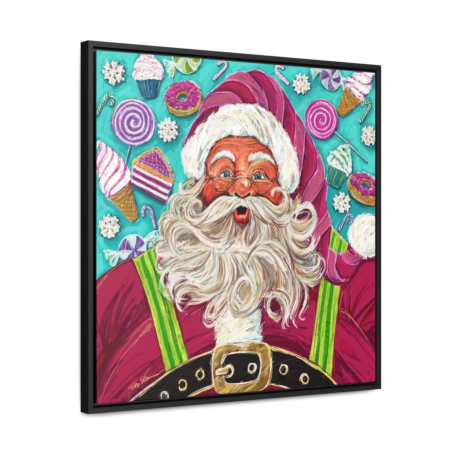 Candy Claus Canvas Giclee
