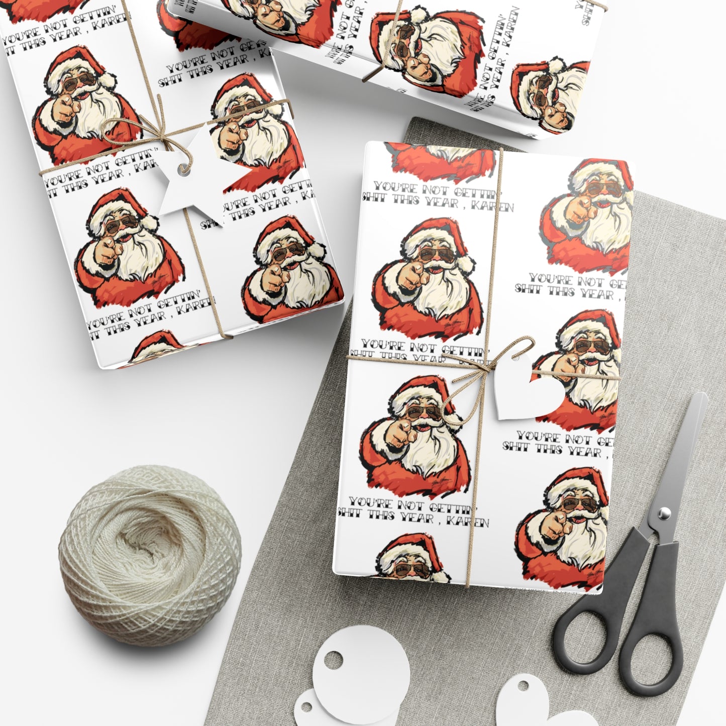 Santa Gift Wrap , KAREN