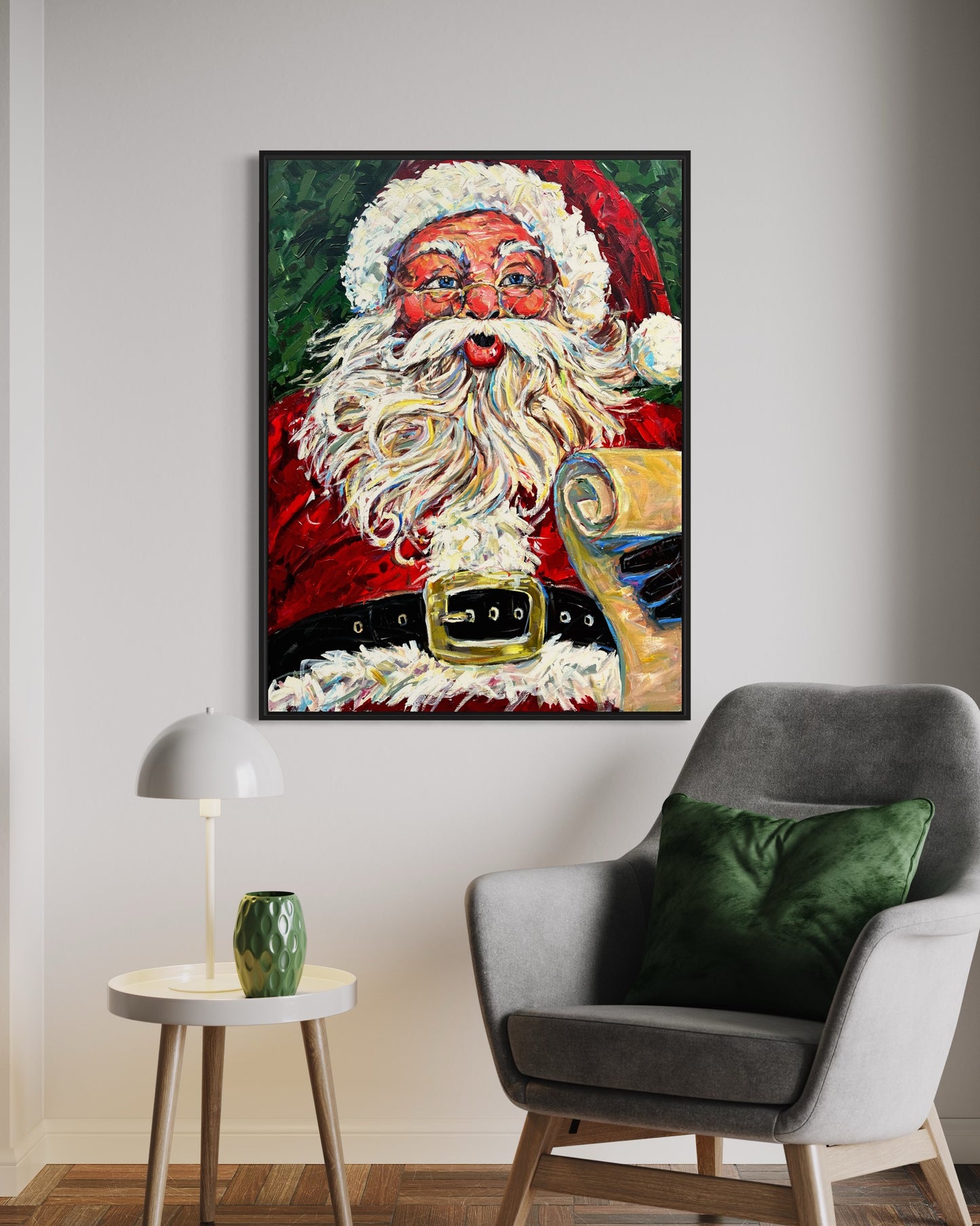 Santa with List 30x40” of