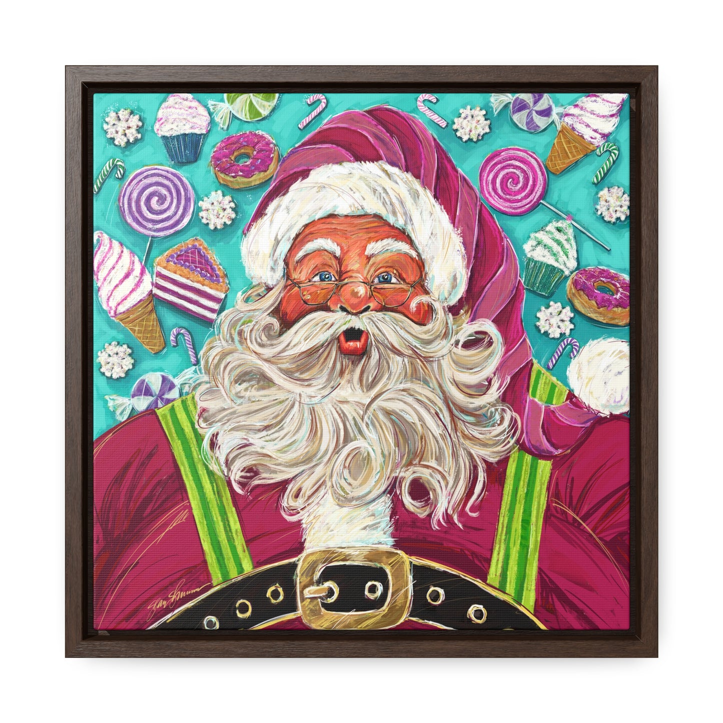 Candy Claus Canvas Giclee
