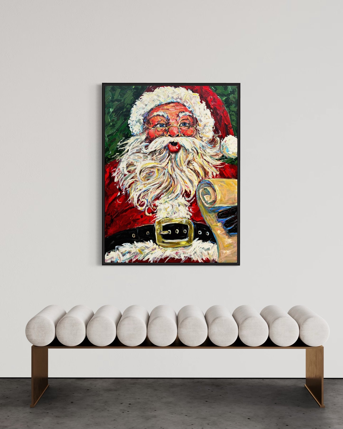 Santa with List 30x40” of