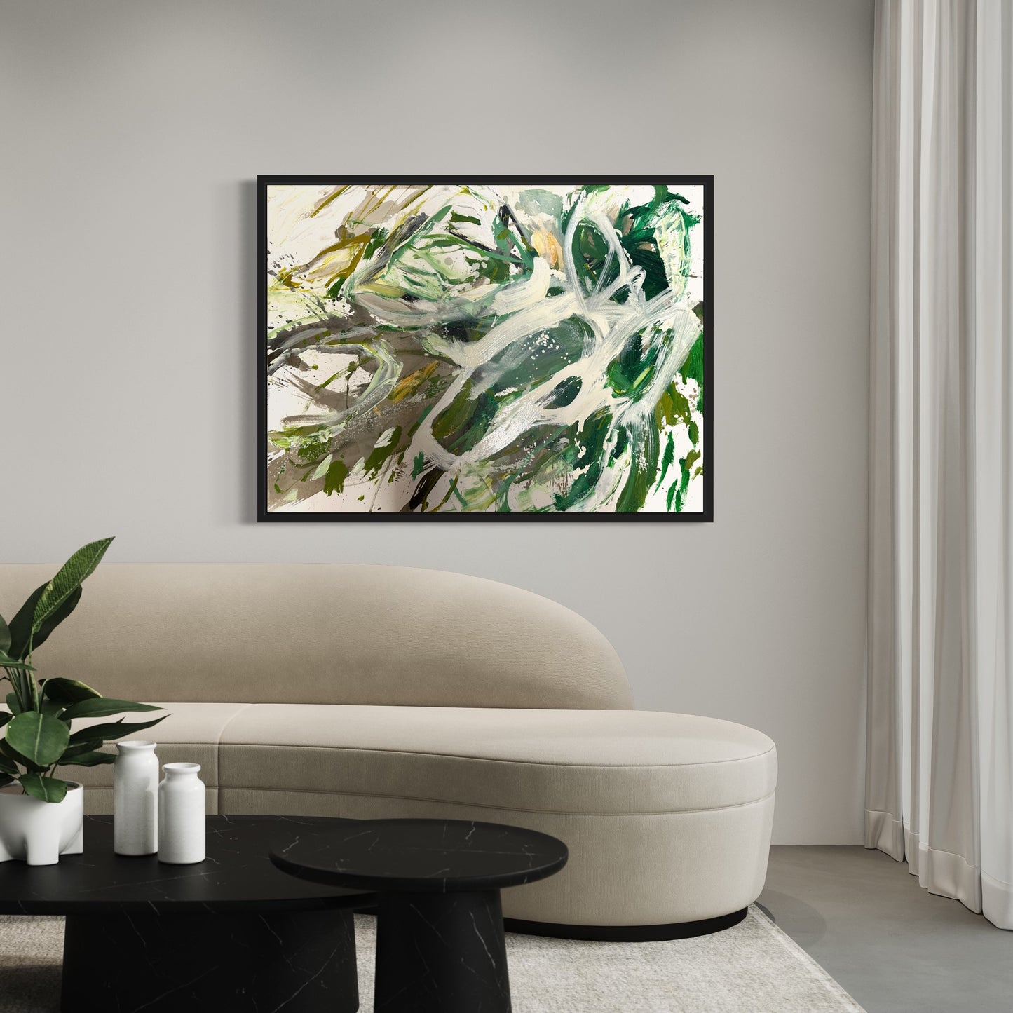 36x48” Green Abstract I