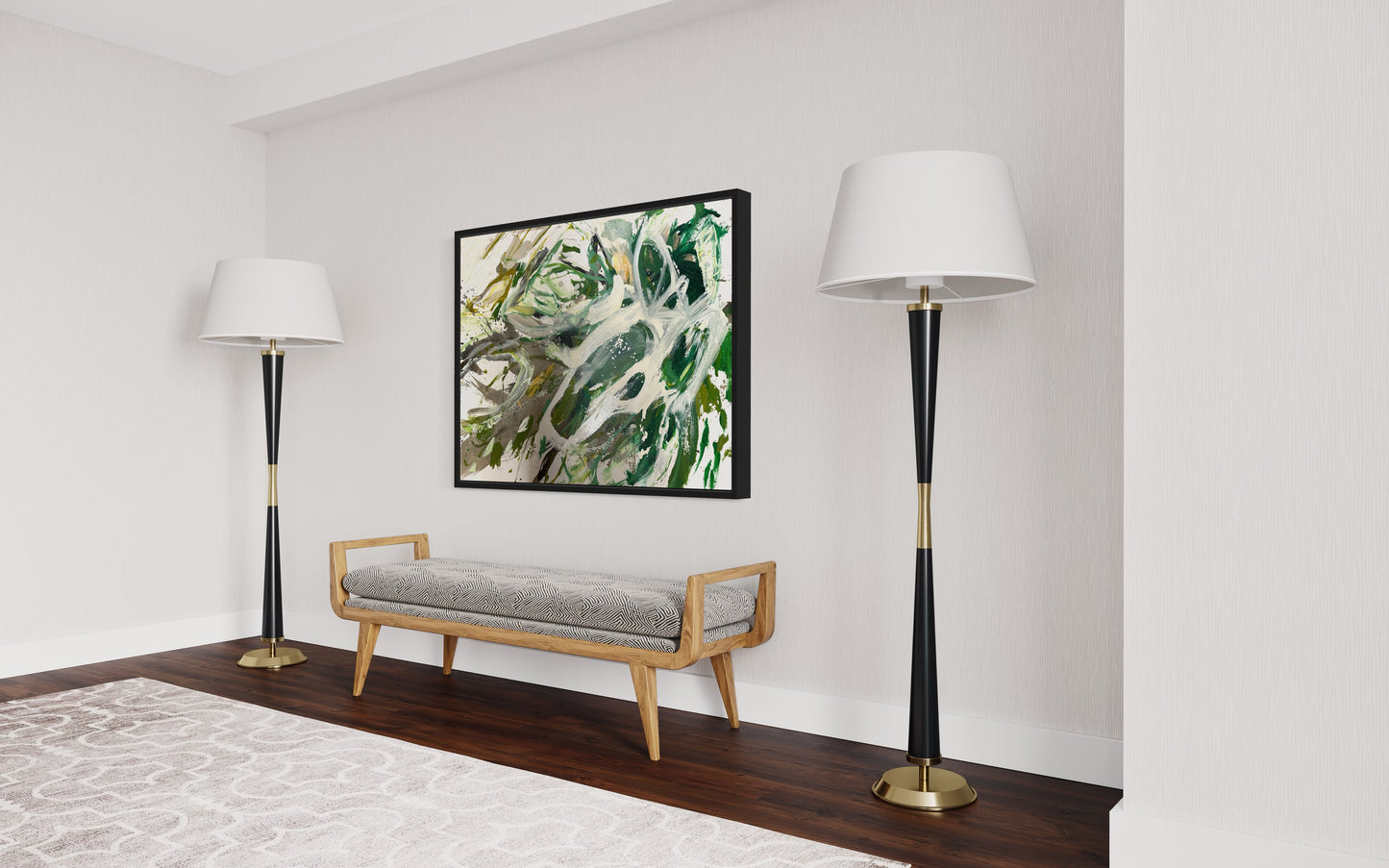 36x48” Green Abstract I