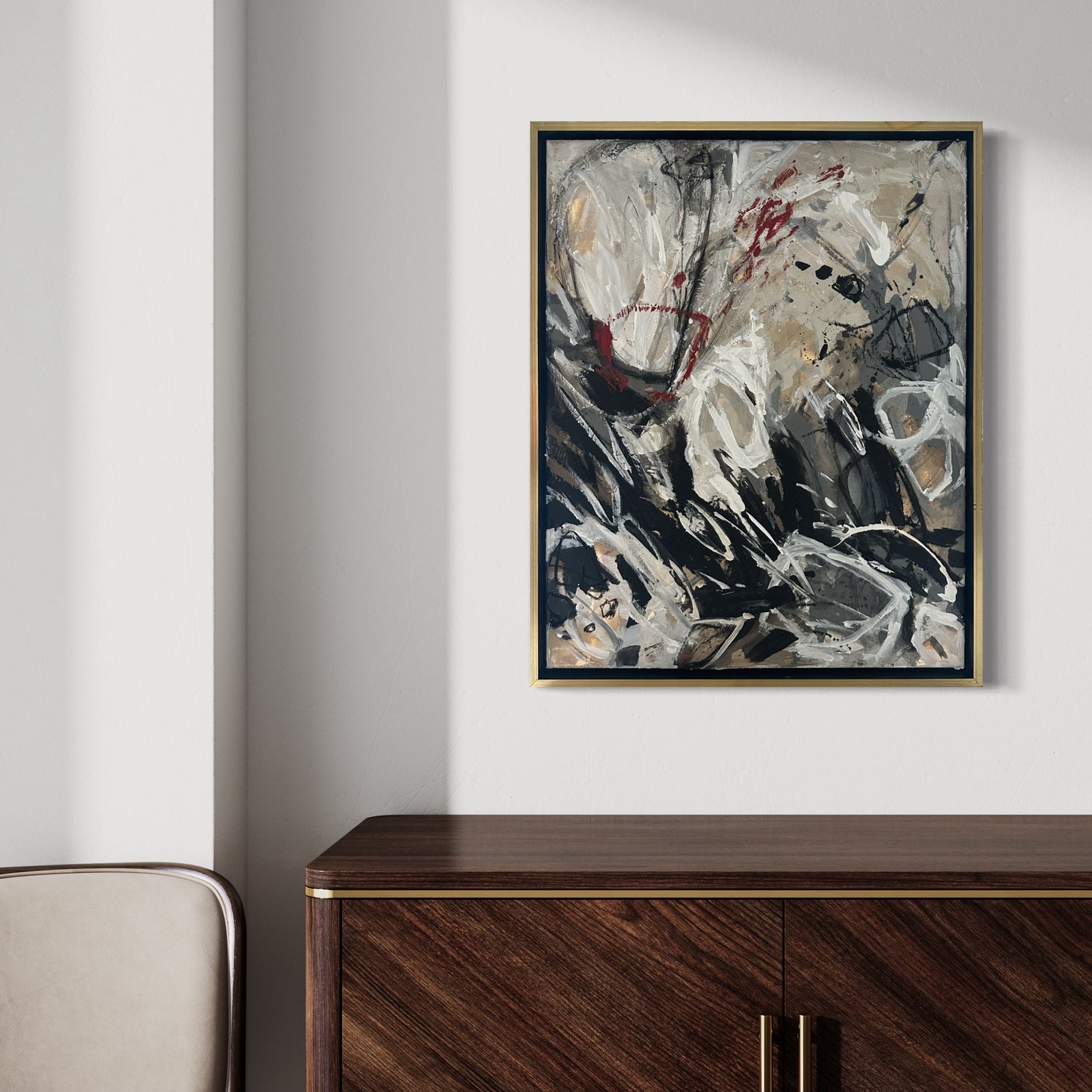 24x30” B/W Abstract