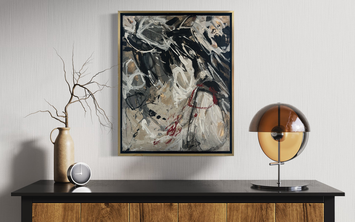 24x30” B/W Abstract