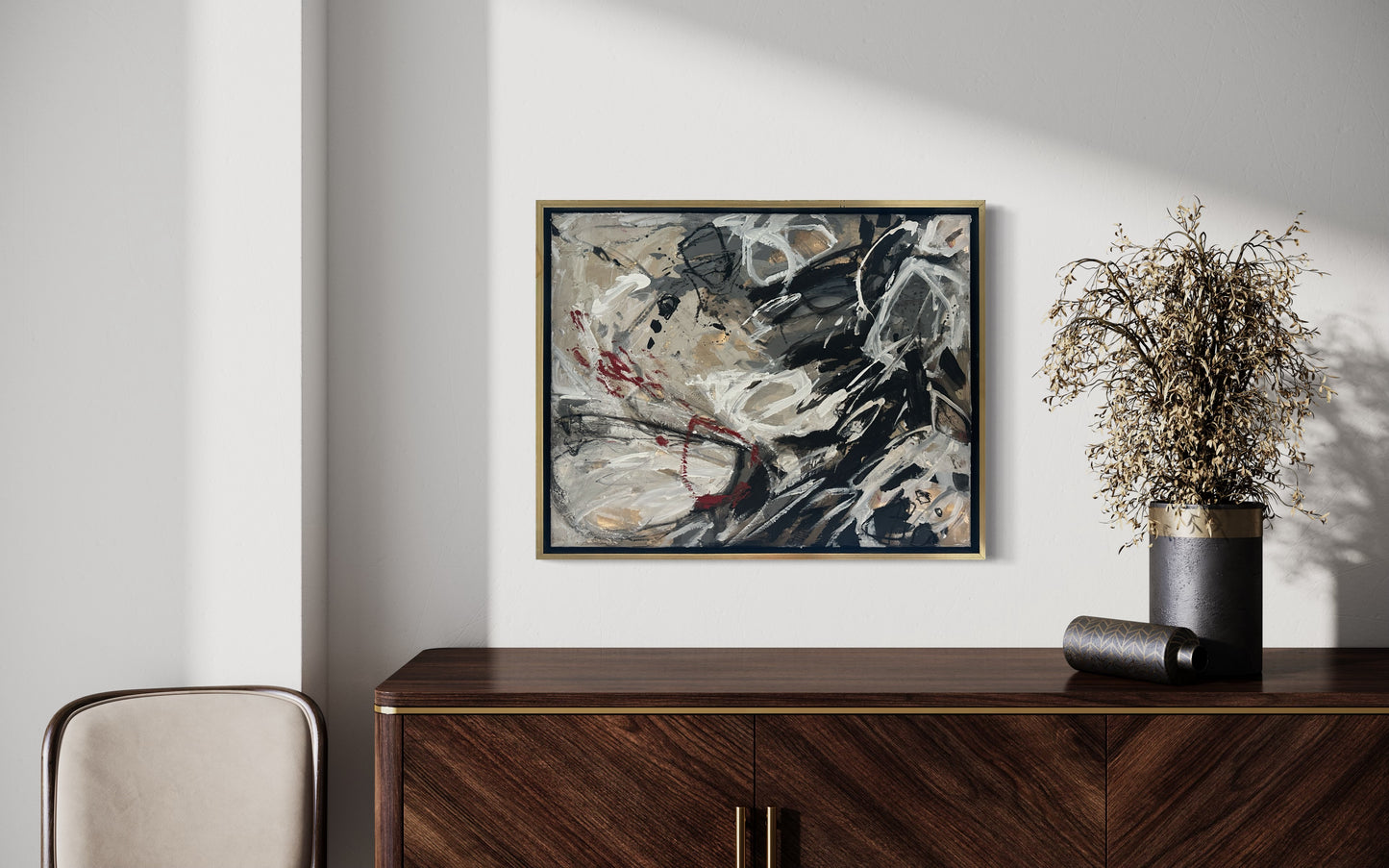 24x30” B/W Abstract