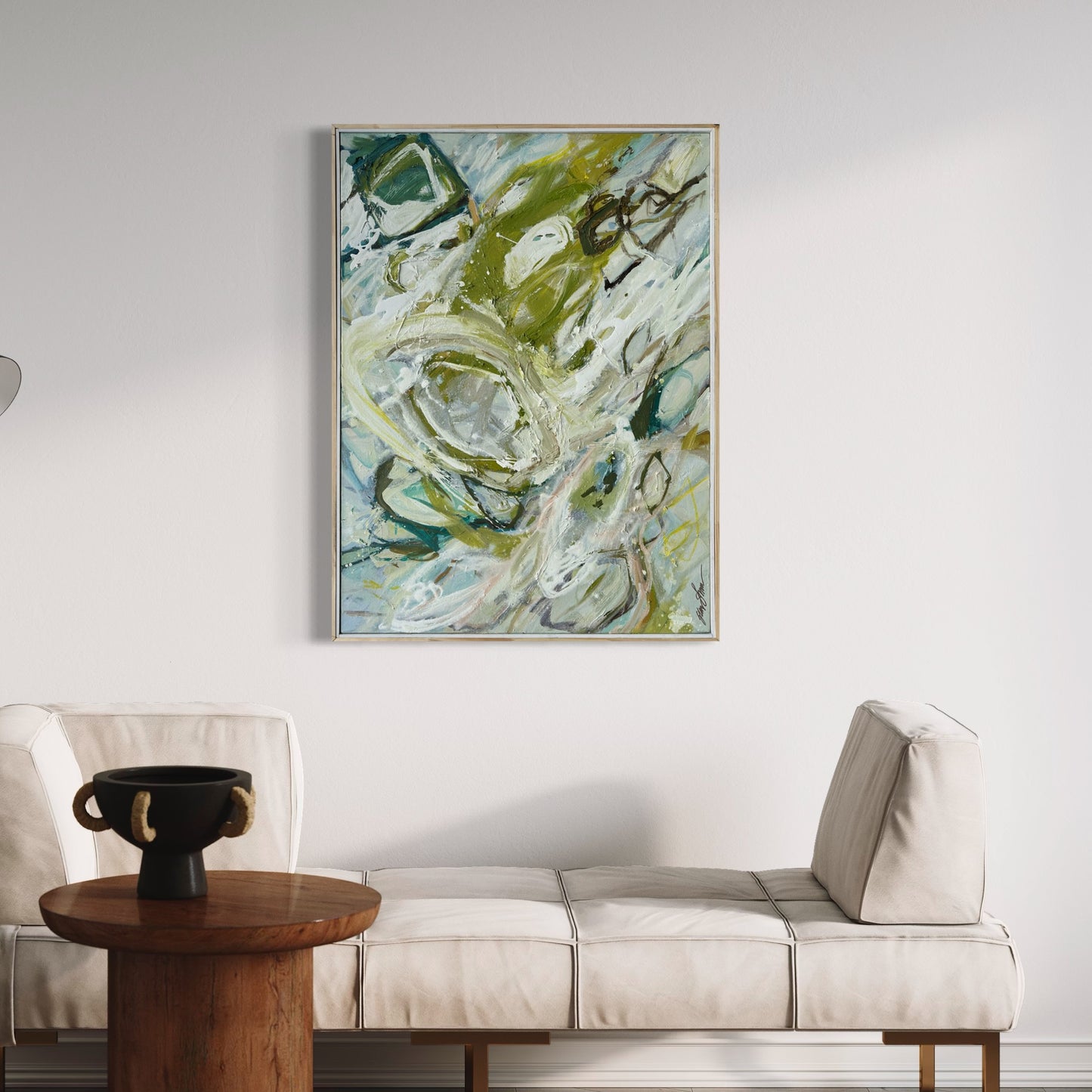 30x40” Green Abstract II