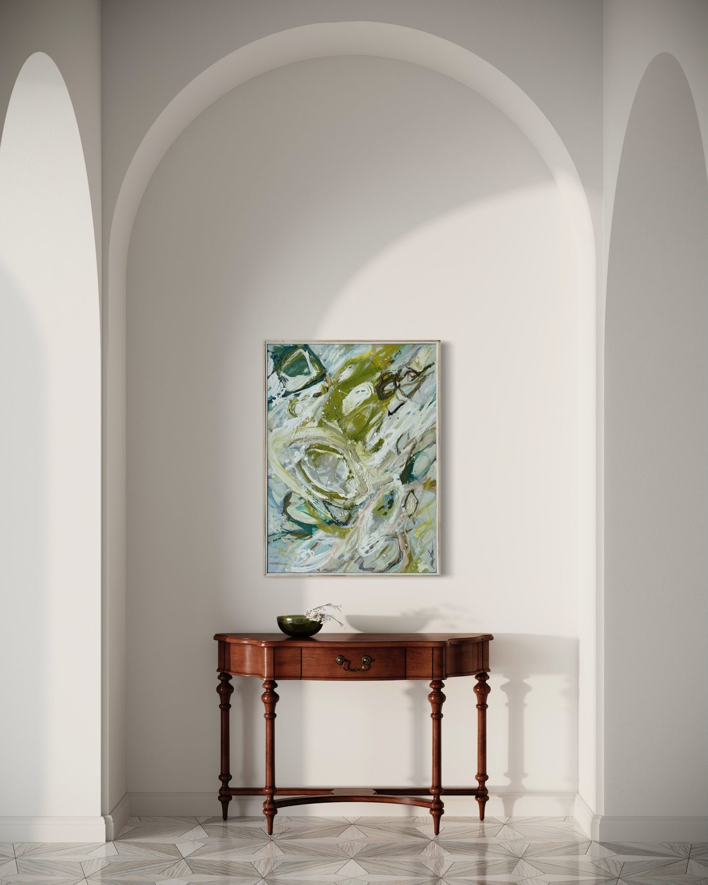 30x40” Green Abstract II