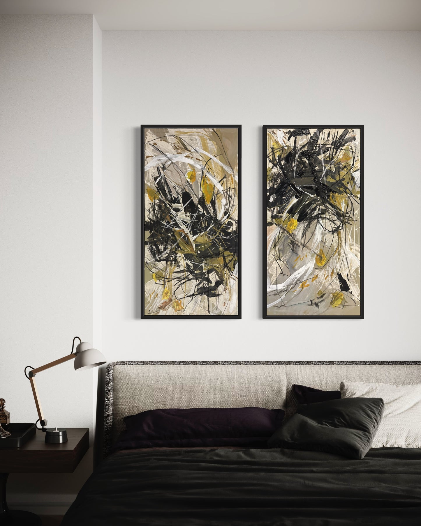24x48” Abstract Pair