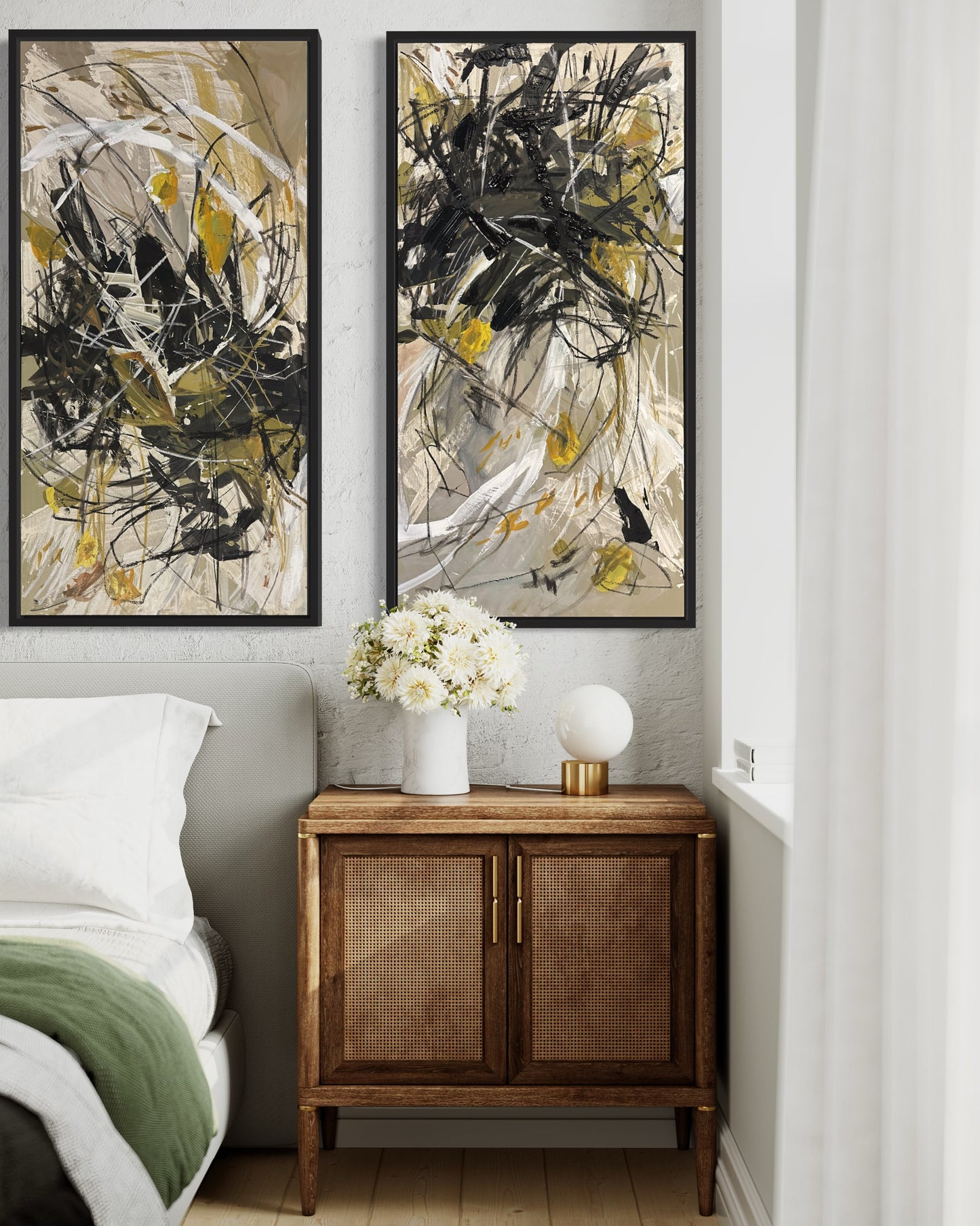 24x48” Abstract Pair