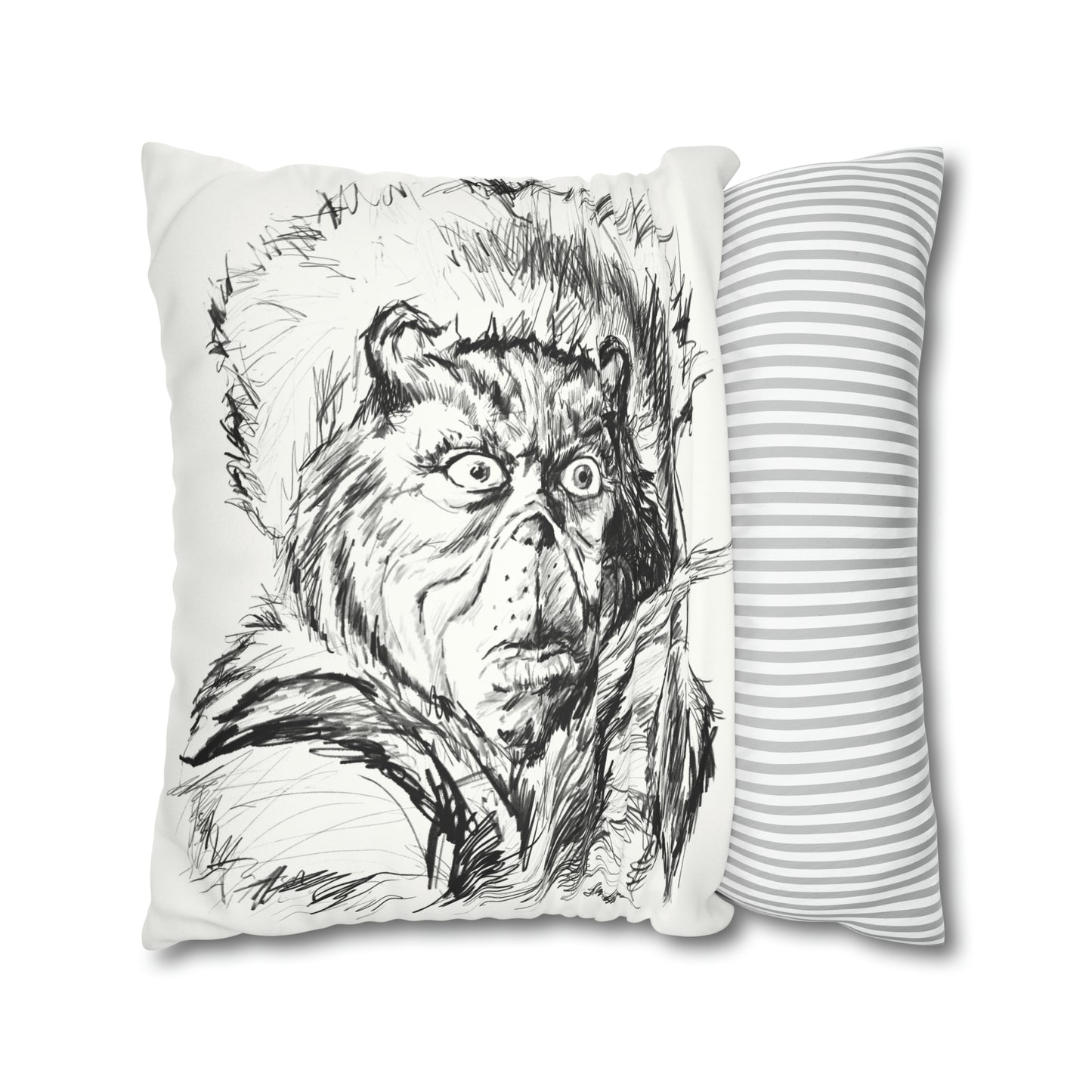 SANTA / GRINCH Double Sided Pillow Case (insert not included)