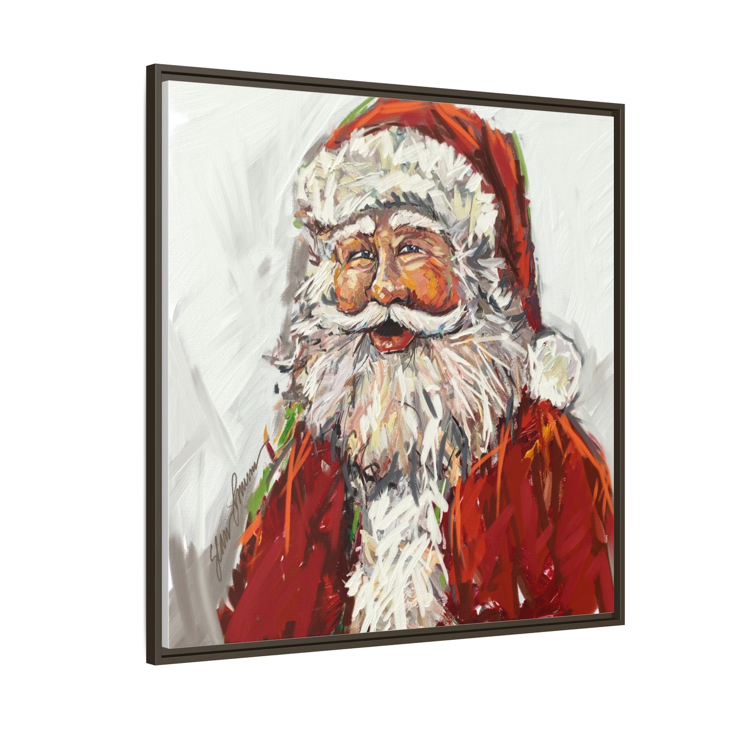 Jolly Santa Canvas Print