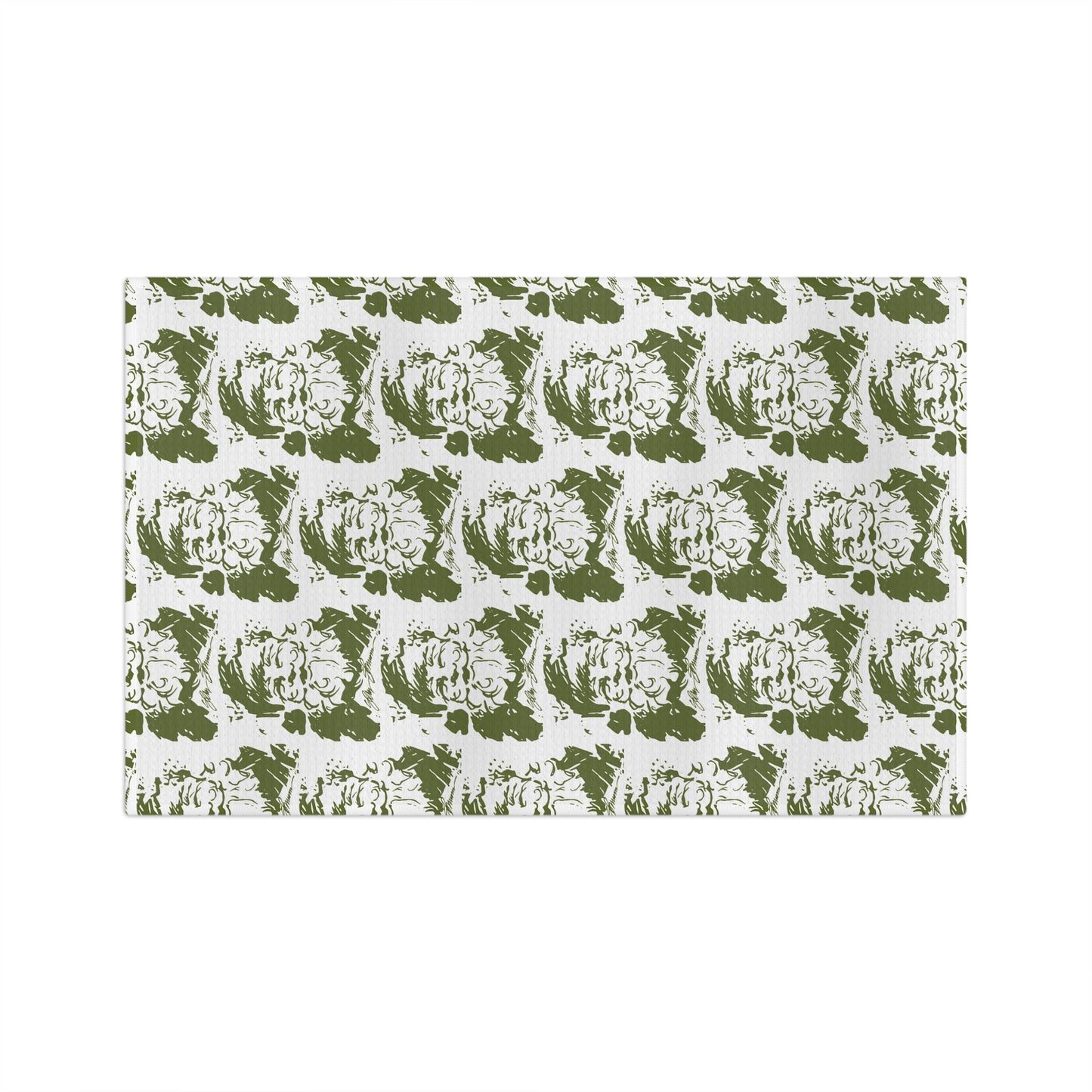 Tea Towel Santa Green