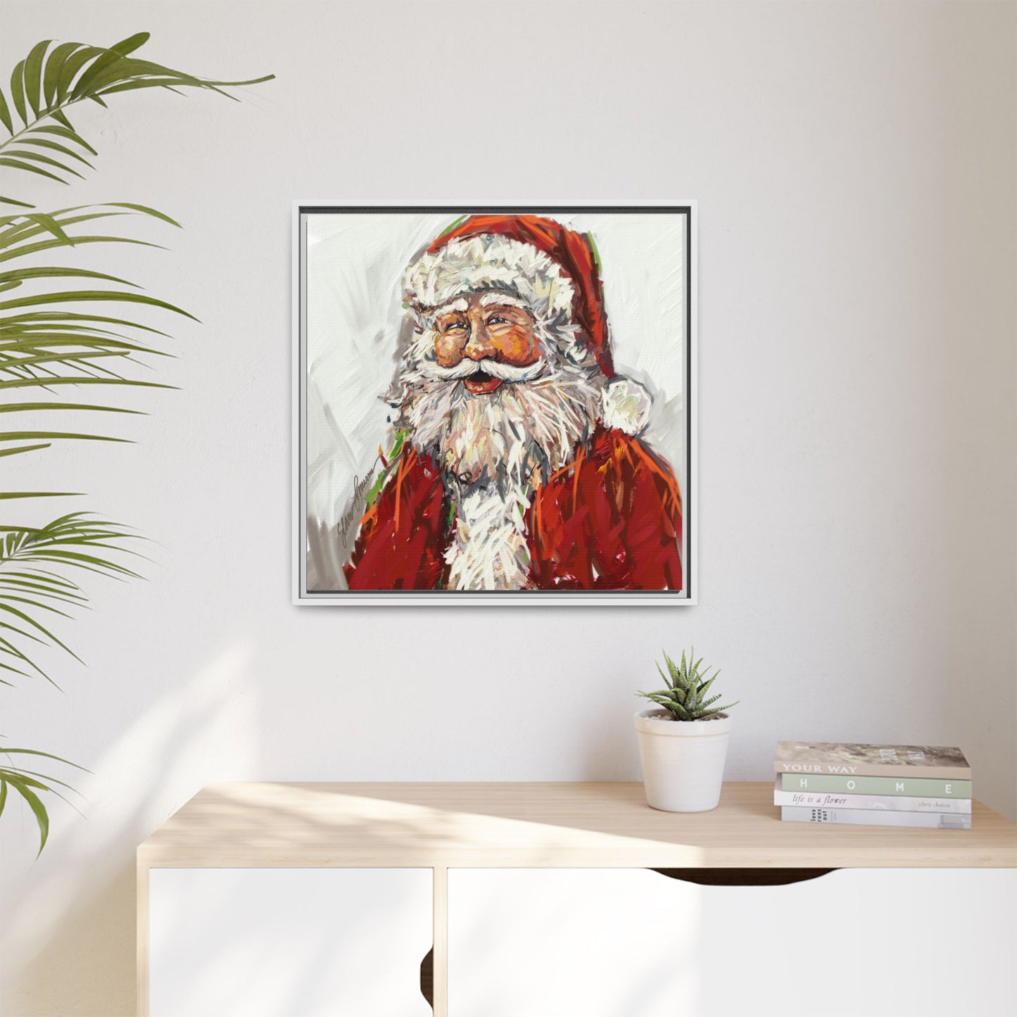 Jolly Santa Canvas Print