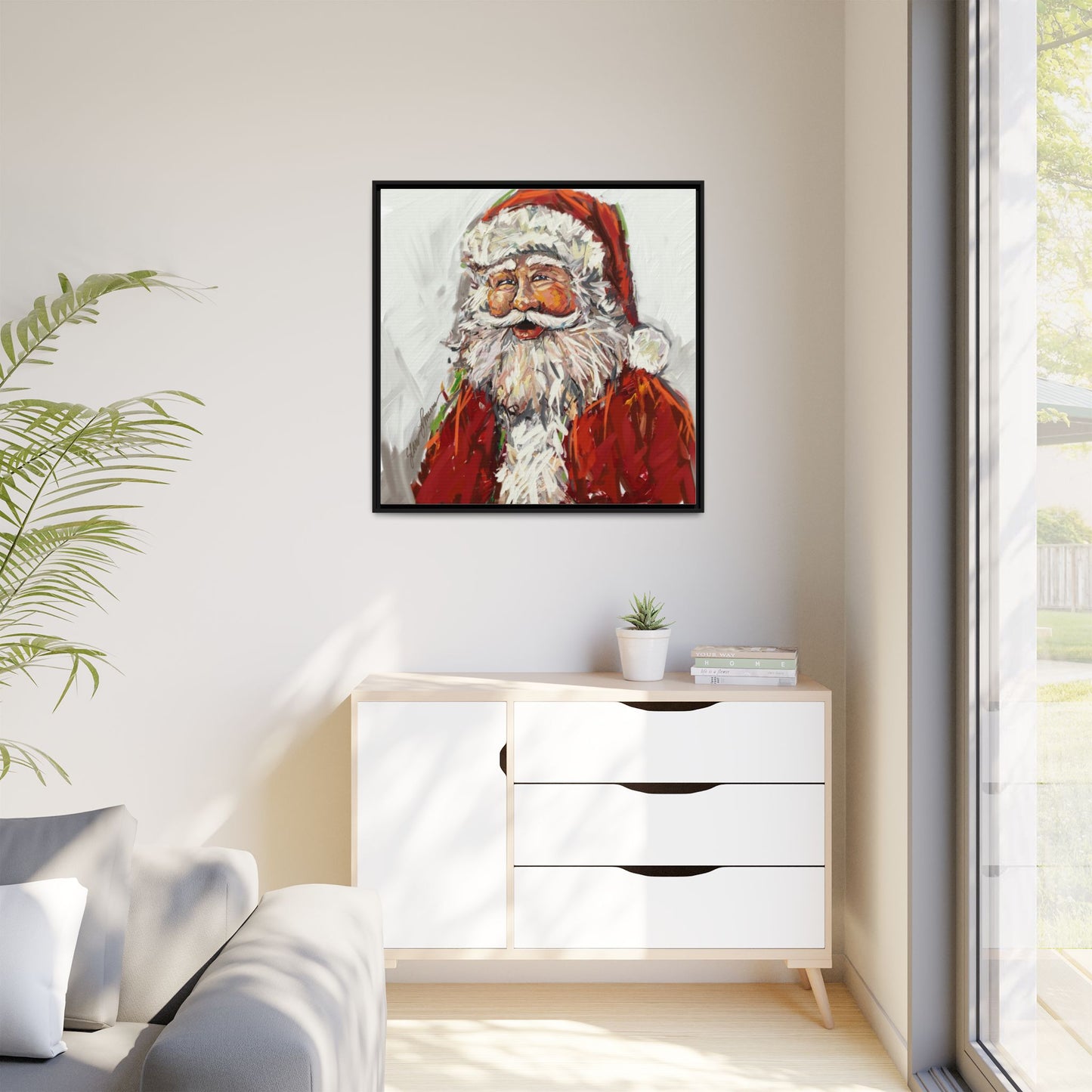 Jolly Santa Canvas Print