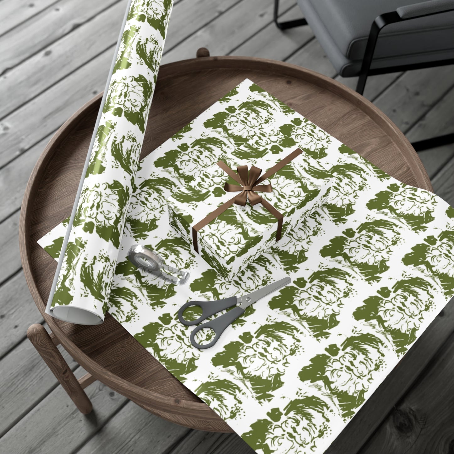 Green Santa Gift Wrap