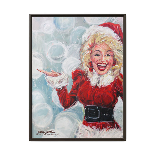 Dolly Framed Christmas Canvas