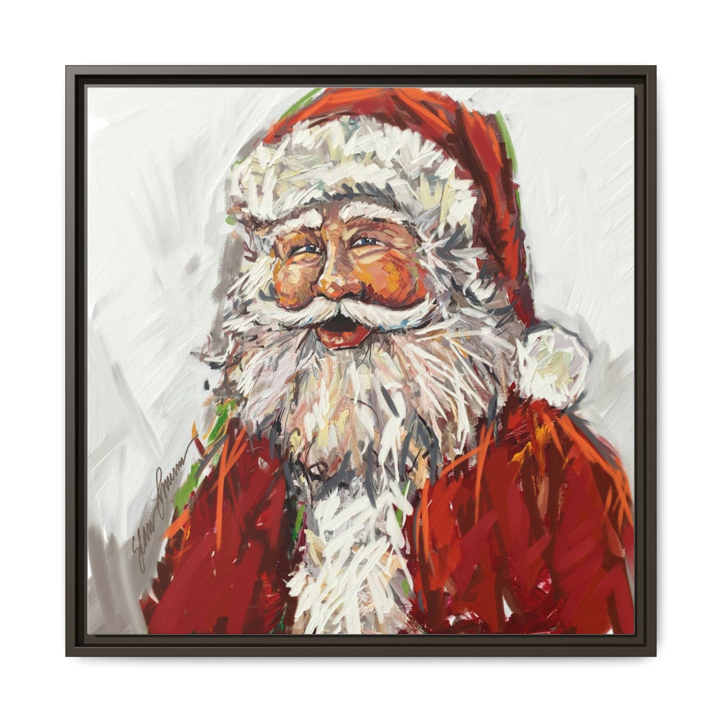 Jolly Santa Canvas Print