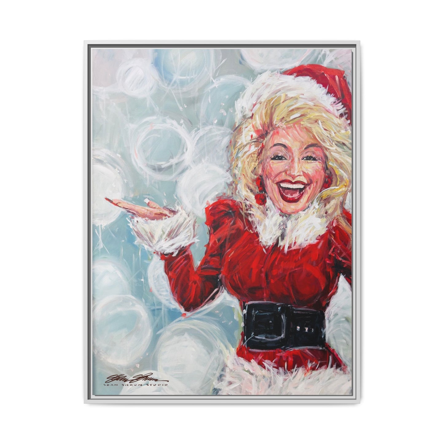 Dolly Framed Christmas Canvas