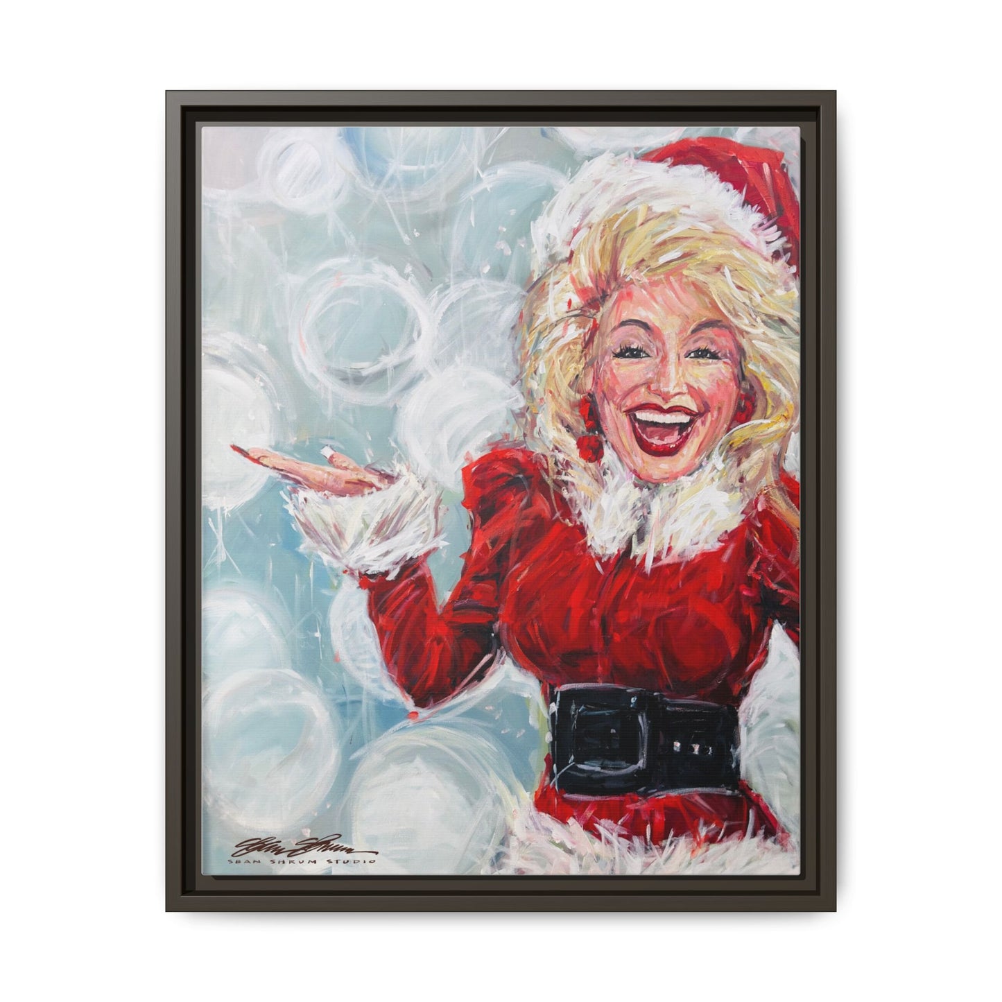Dolly Framed Christmas Canvas