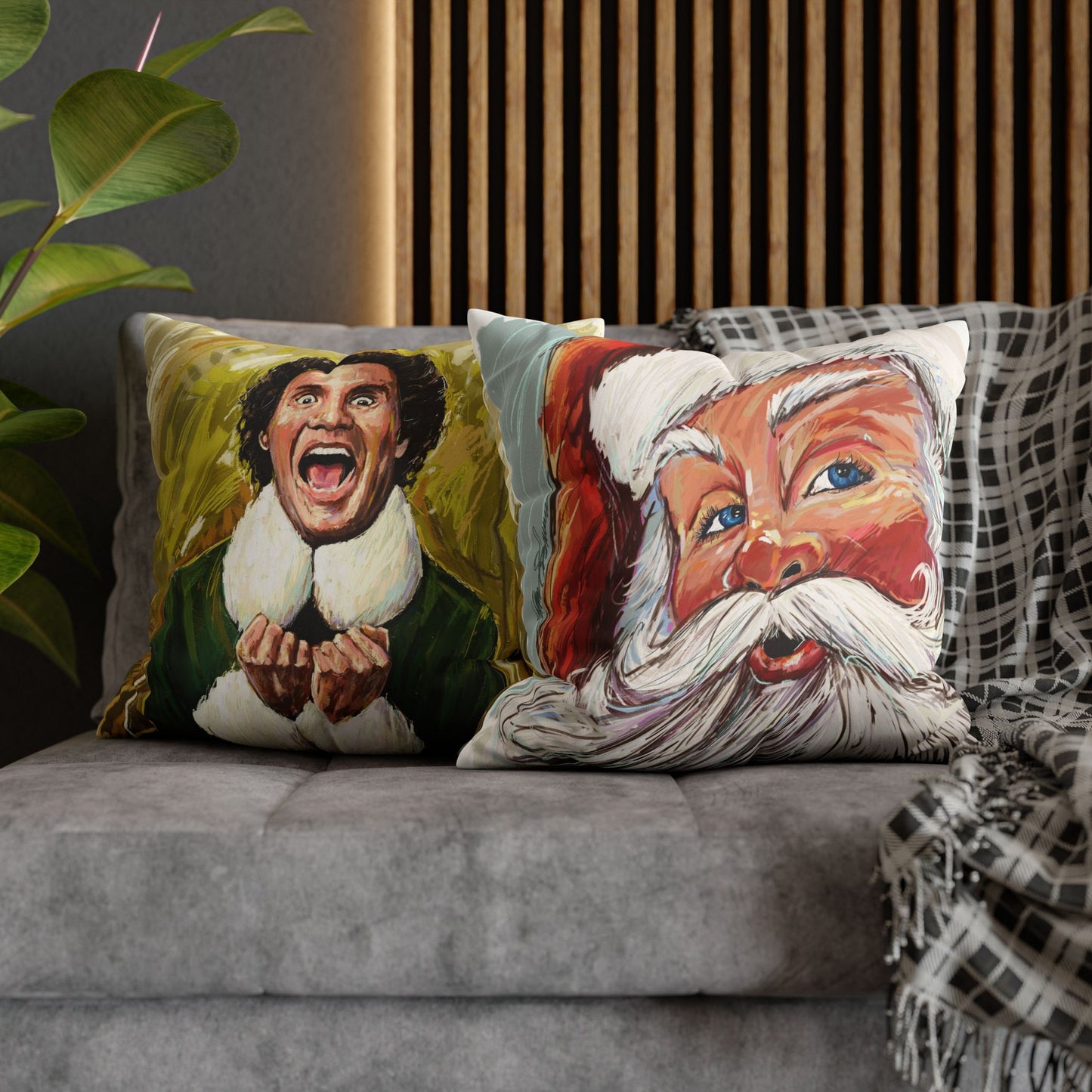 Double Sided Buddy/Santa Pillow Cover (no insert)