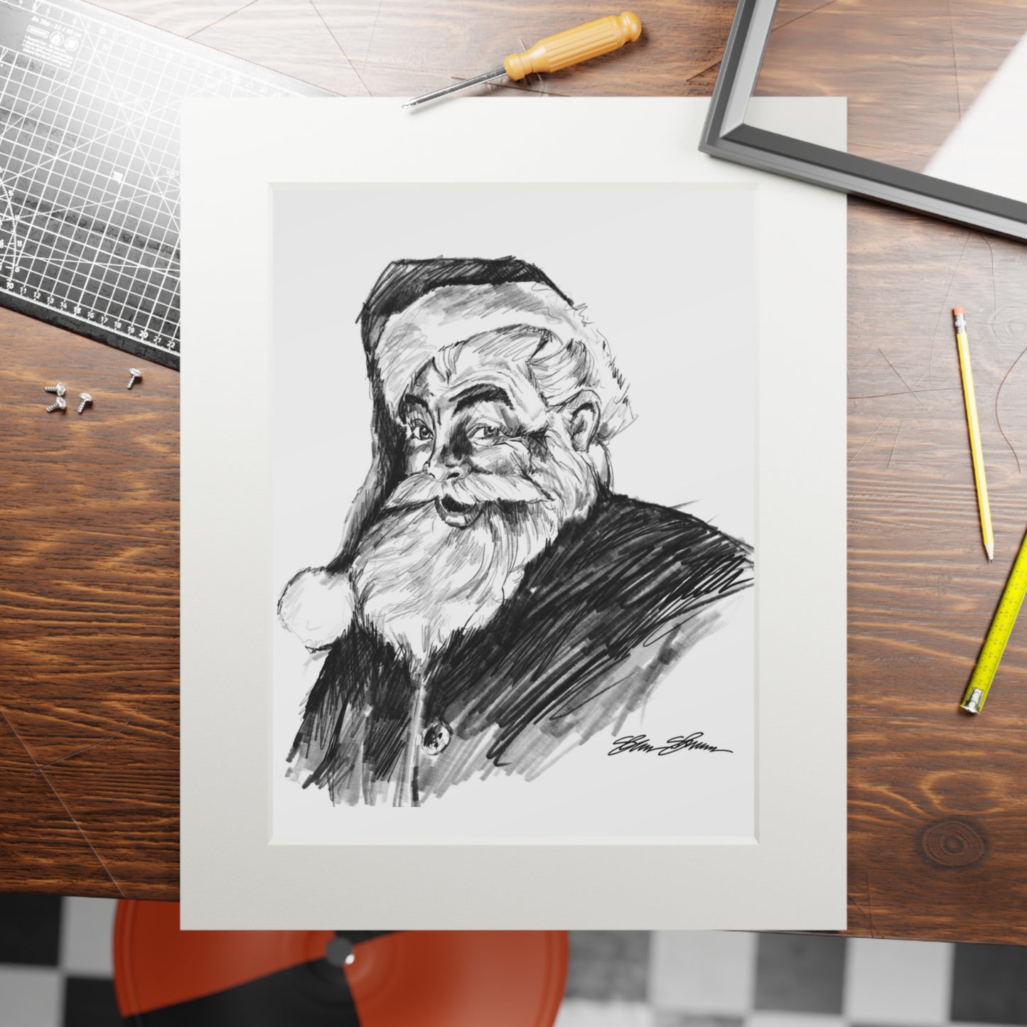 Classic Santa Fine Art Print