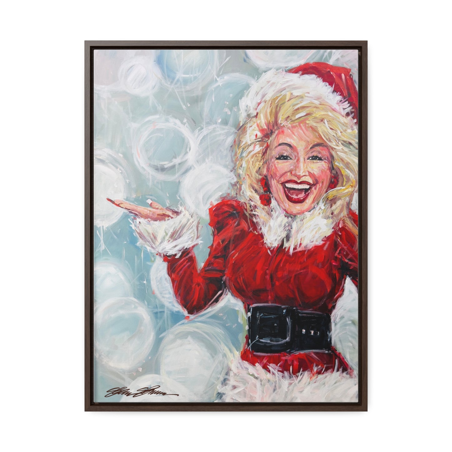 Dolly Christmas Framed Canvas