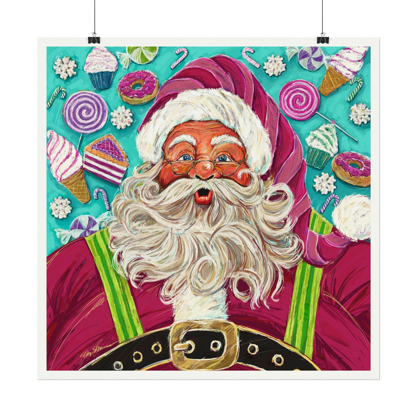 Candy Claus on Watercolor Paper