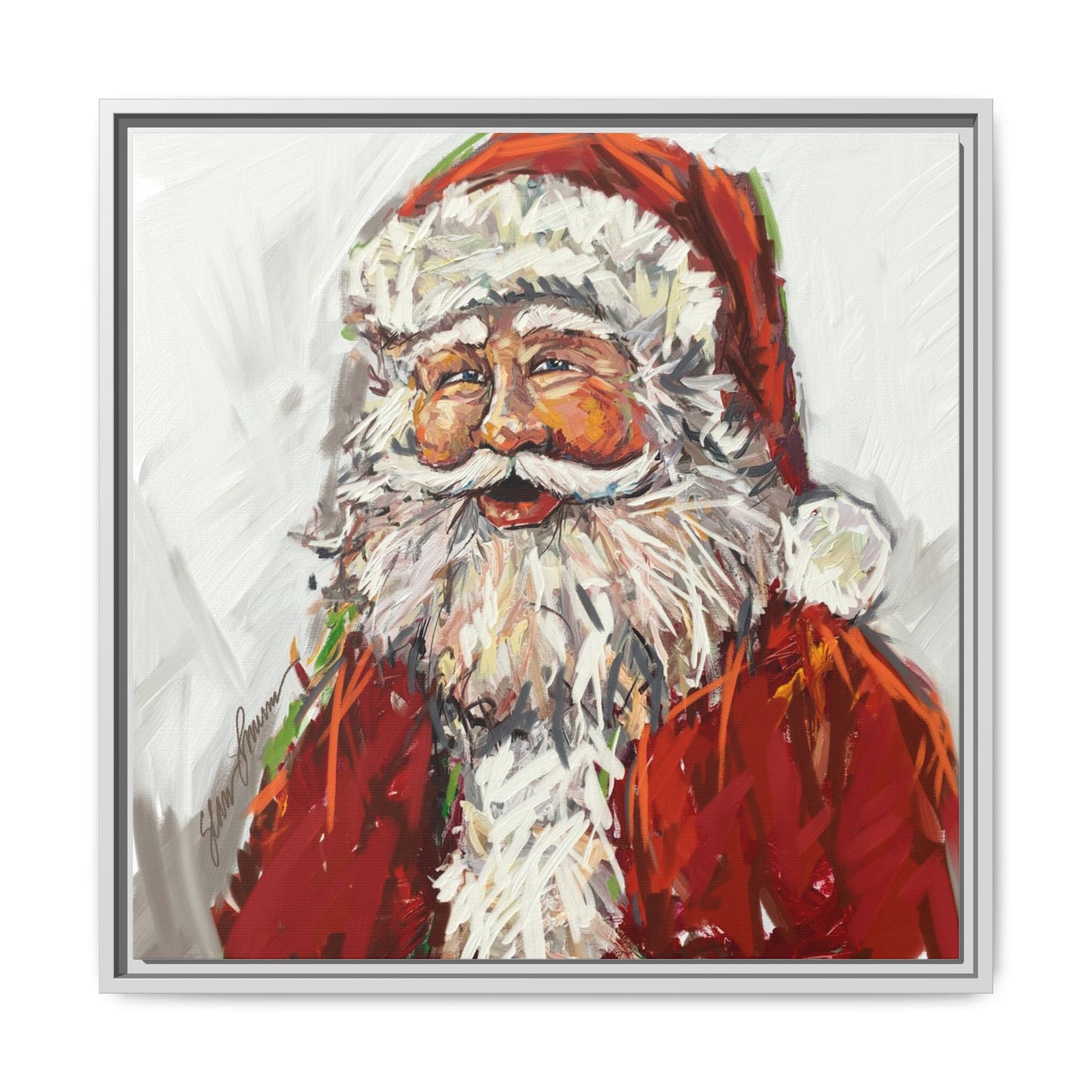 Jolly Santa Canvas Print
