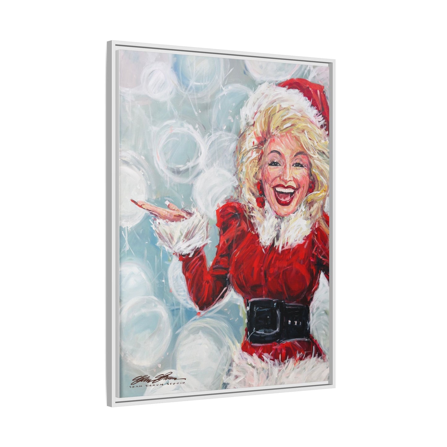 Dolly Framed Christmas Canvas