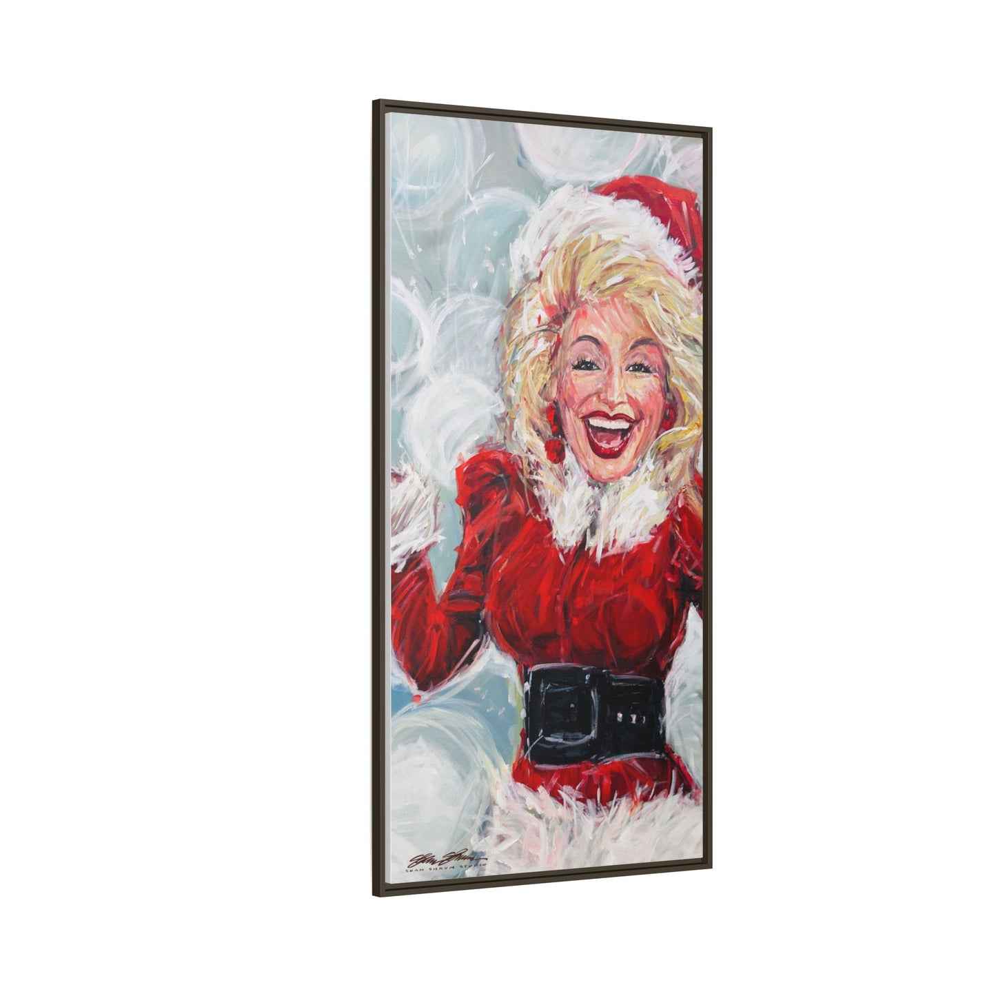 Dolly Framed Christmas Canvas