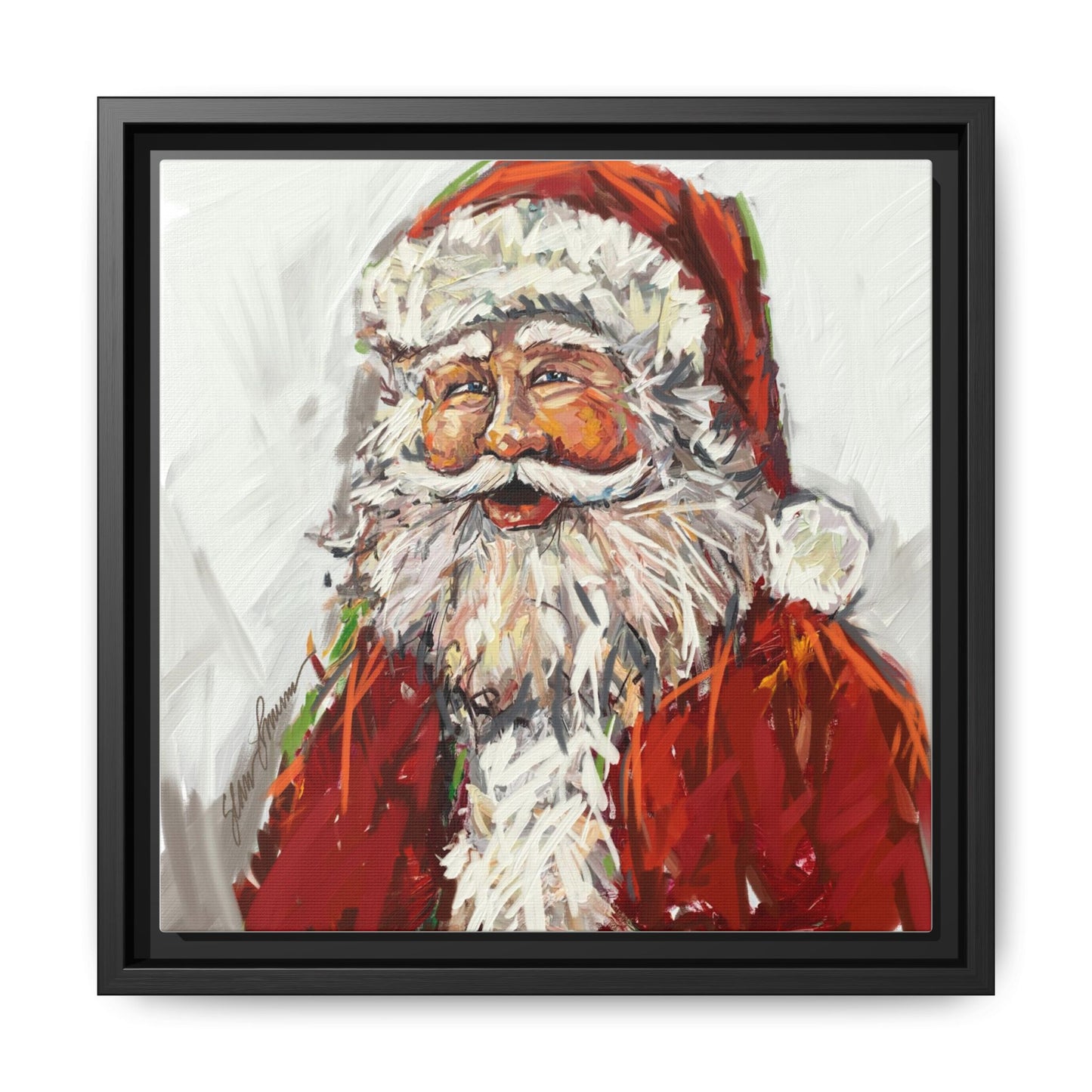 Jolly Santa Canvas Print