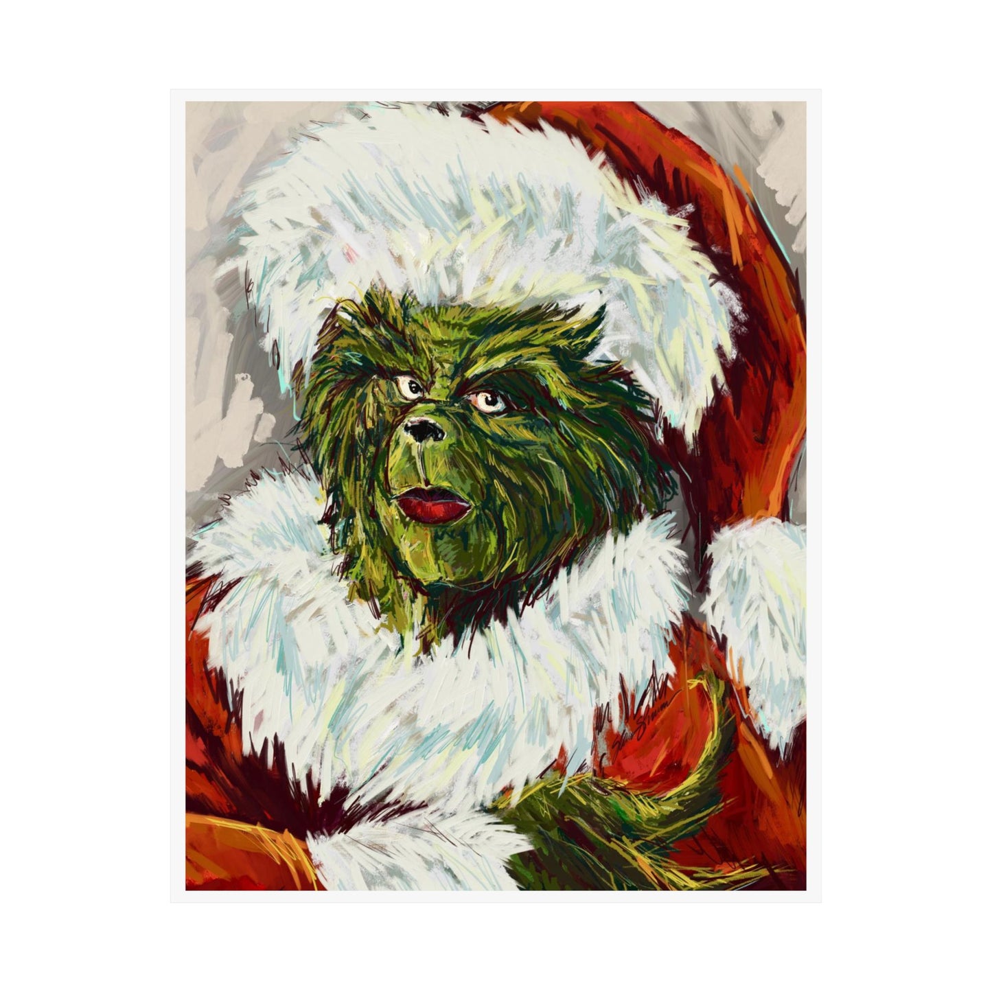 Grinch Fine Art Print On Paper